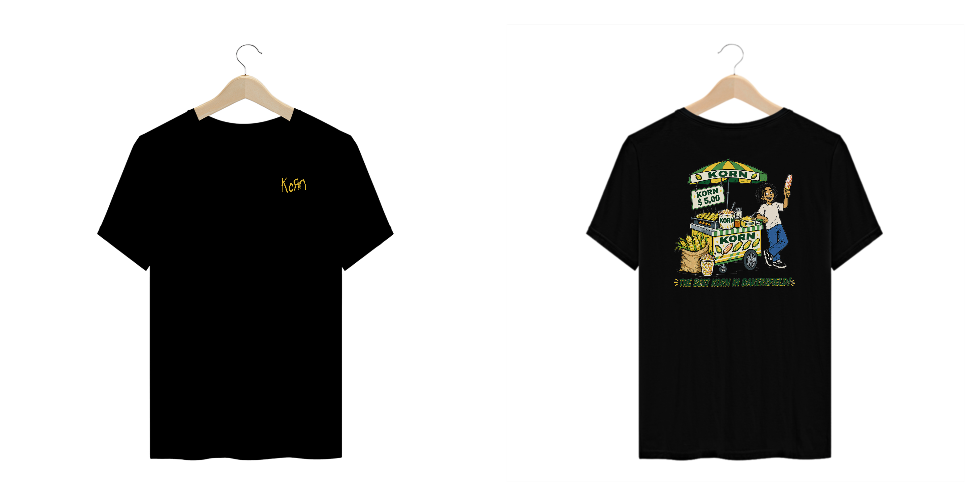 Camiseta Plus Size Korn (Estampa Frente & Costas)