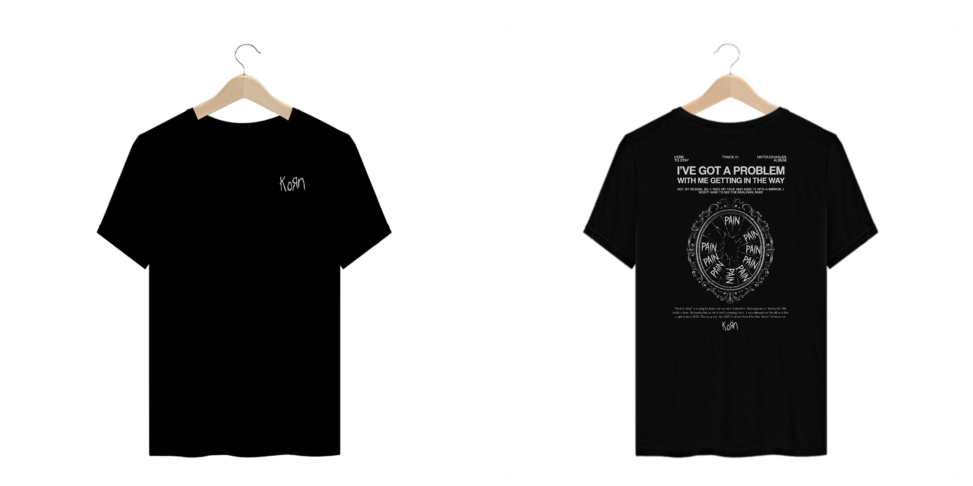 Camiseta Plus Size Korn Here To Stay (Estampa Frente & Costas)