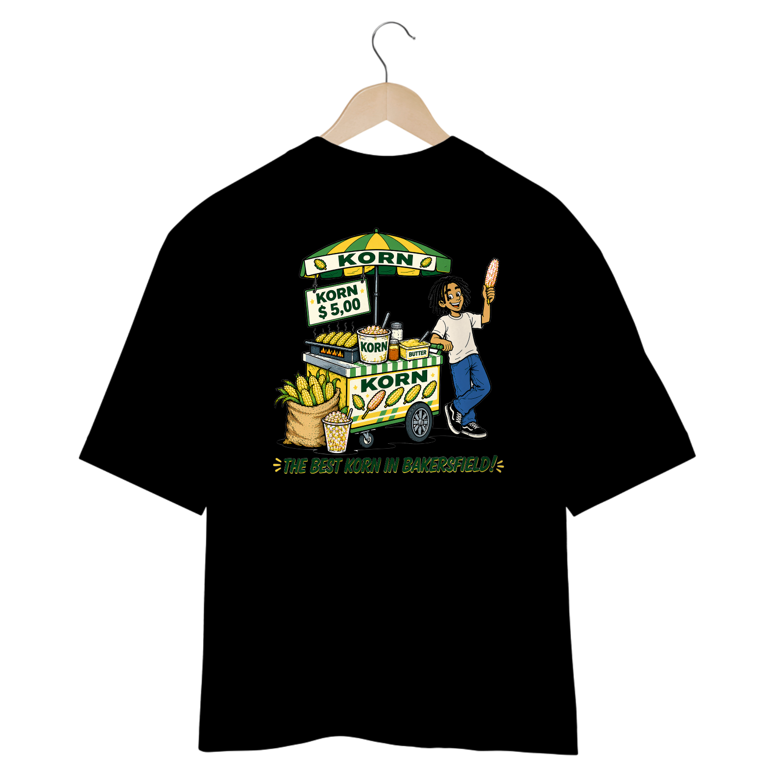 Camiseta Oversized Korn (Estampa nas Costas)