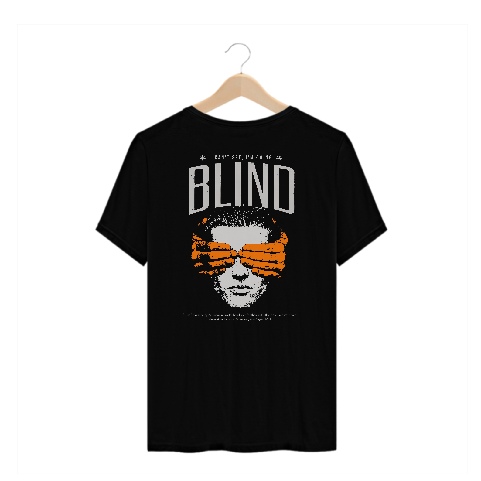 Camiseta Plus Size Korn Blind (Estampa nas Costas)