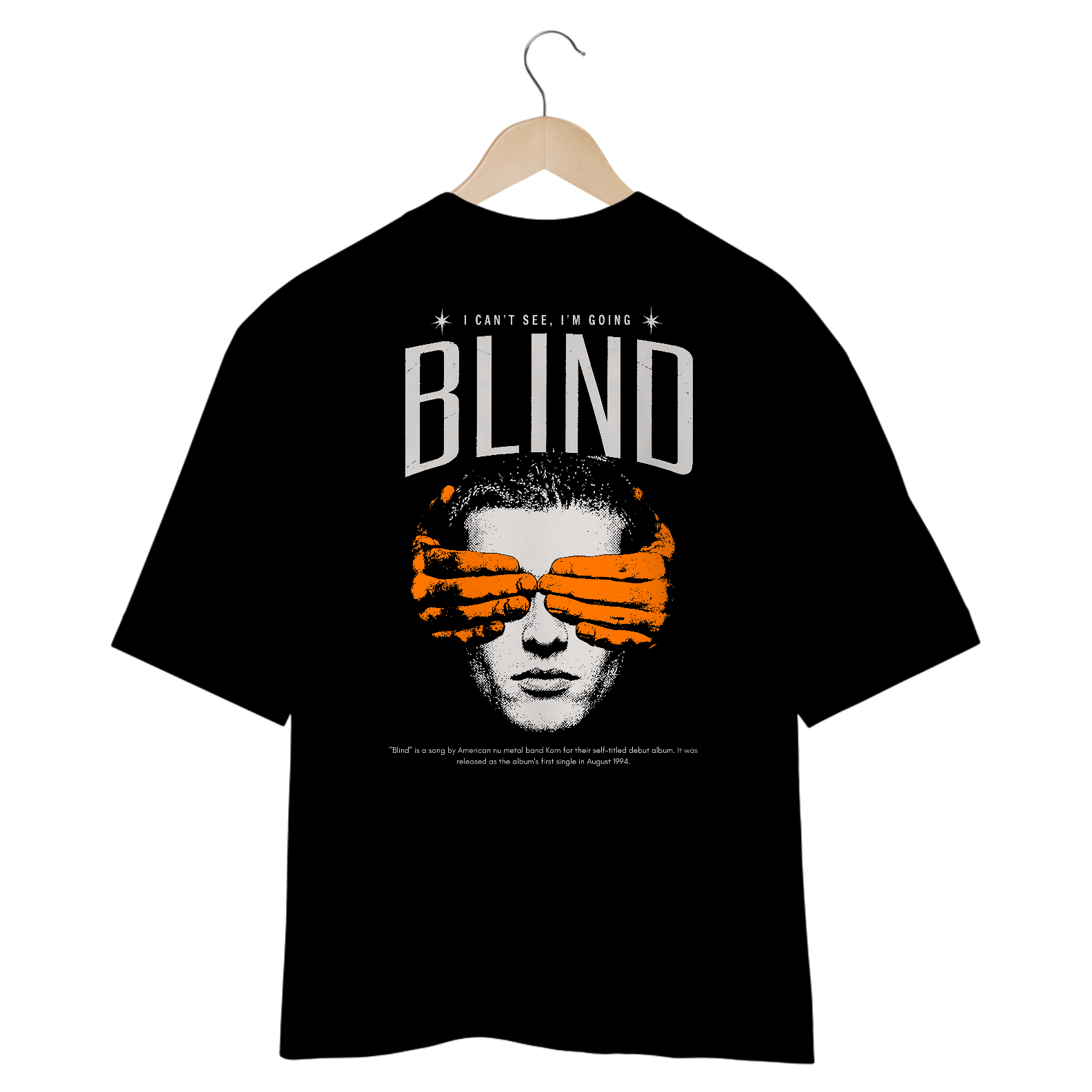 Camiseta Oversized Korn Blind (Estampa nas Costas)