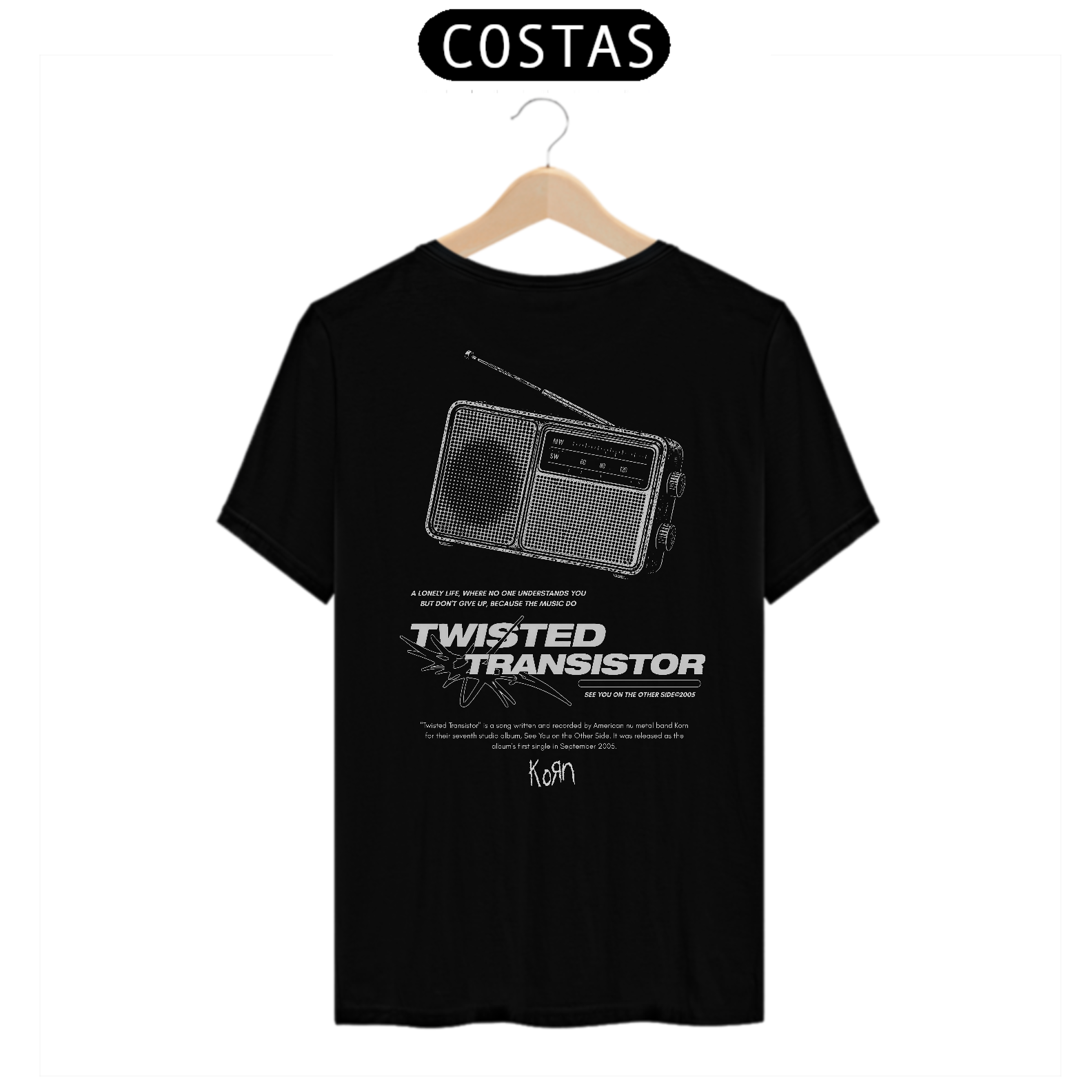 Camiseta Korn Twisted Transistor (Estampa nas Costas)