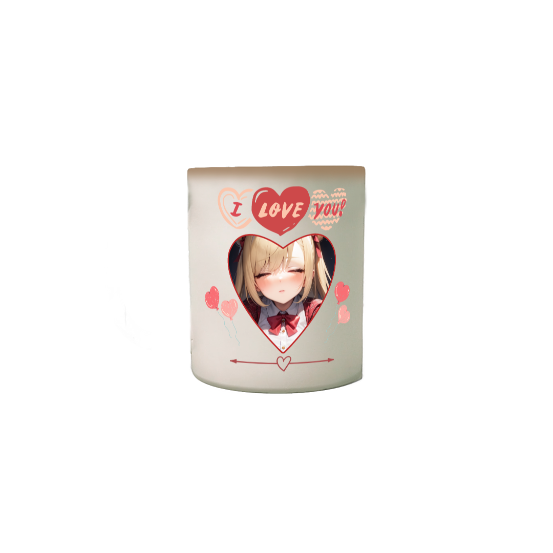 Nome do produto: Caneca magica I Love You ! , anime girl print