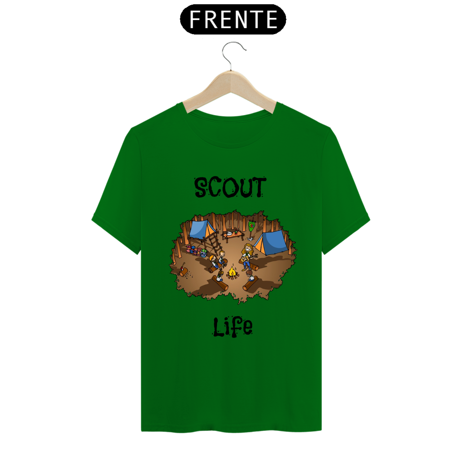 Nome do produto: Camisa Scout Life Acampamento Verde