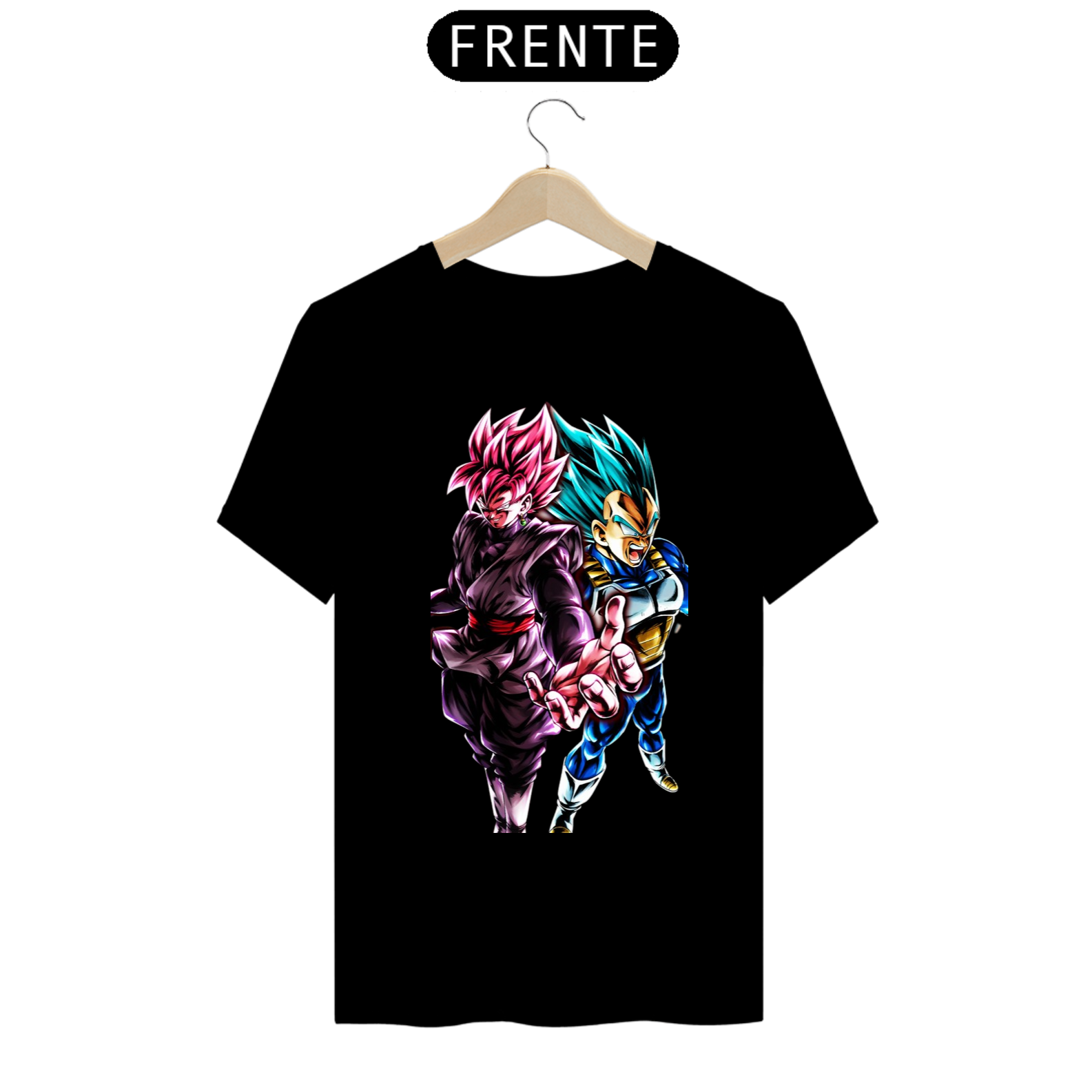 Nome do produto: Camiseta Dragon Ball GOKU BLACK & VEGETA BLUE