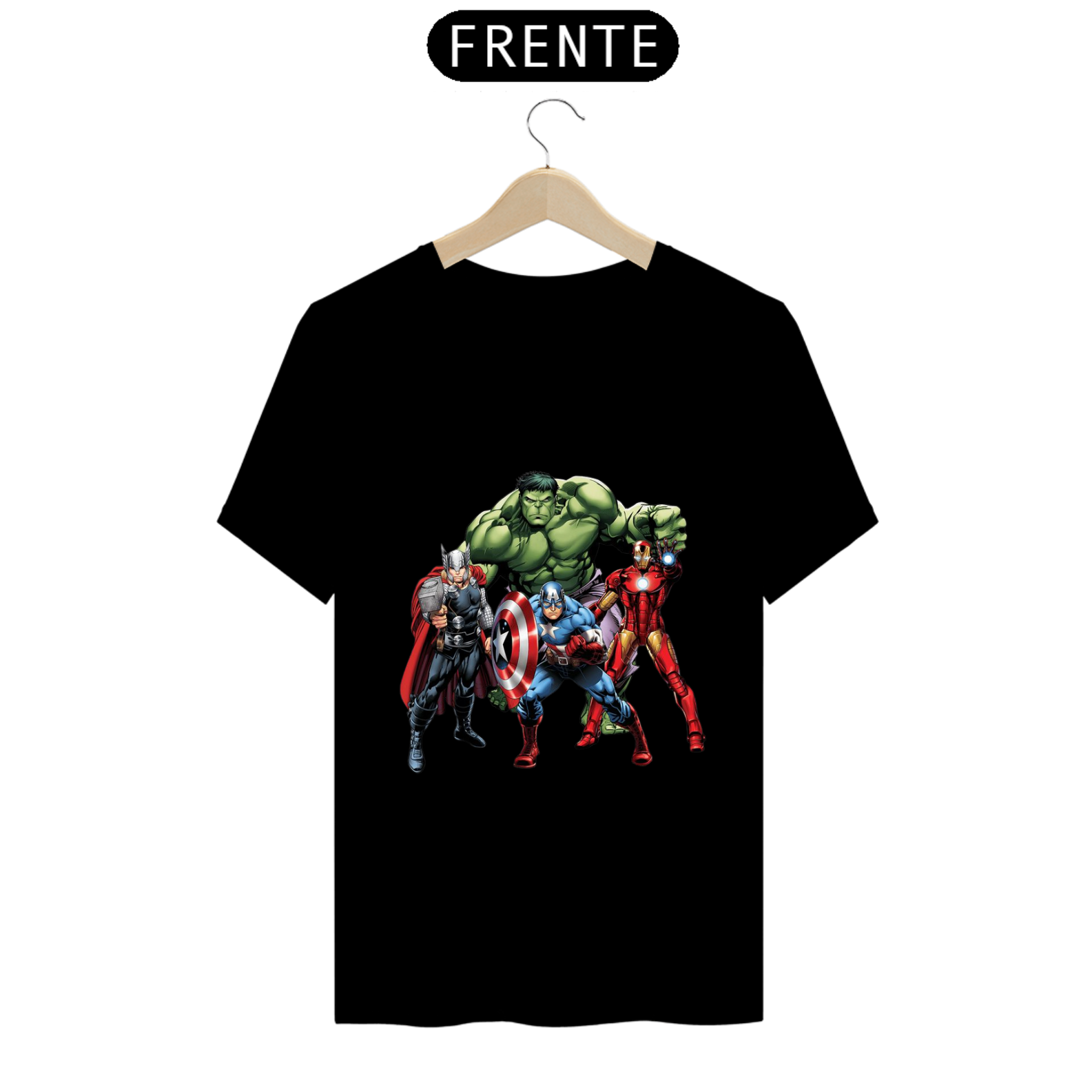 Nome do produto: Camiseta Marvel HERÓIS
