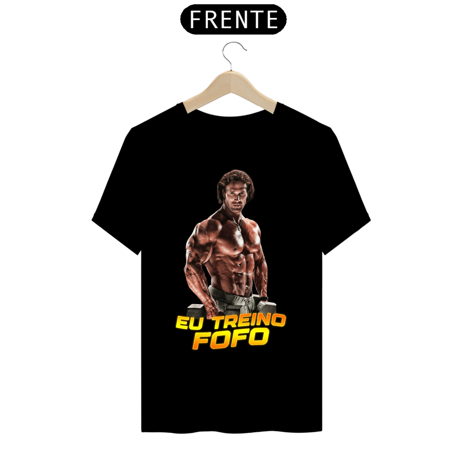 Nome do produto: Camisa de Treino - EU TREINO FOFO