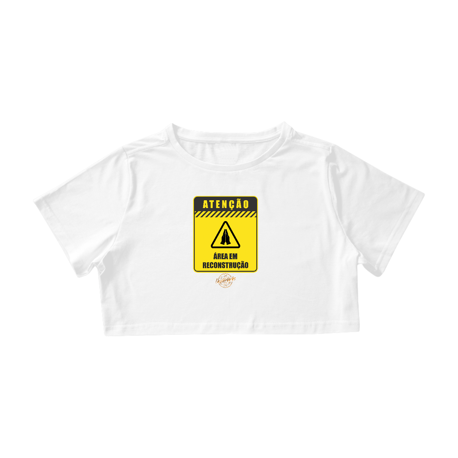 Nome do produto: Área em Reconstrução - Camisa Cropped