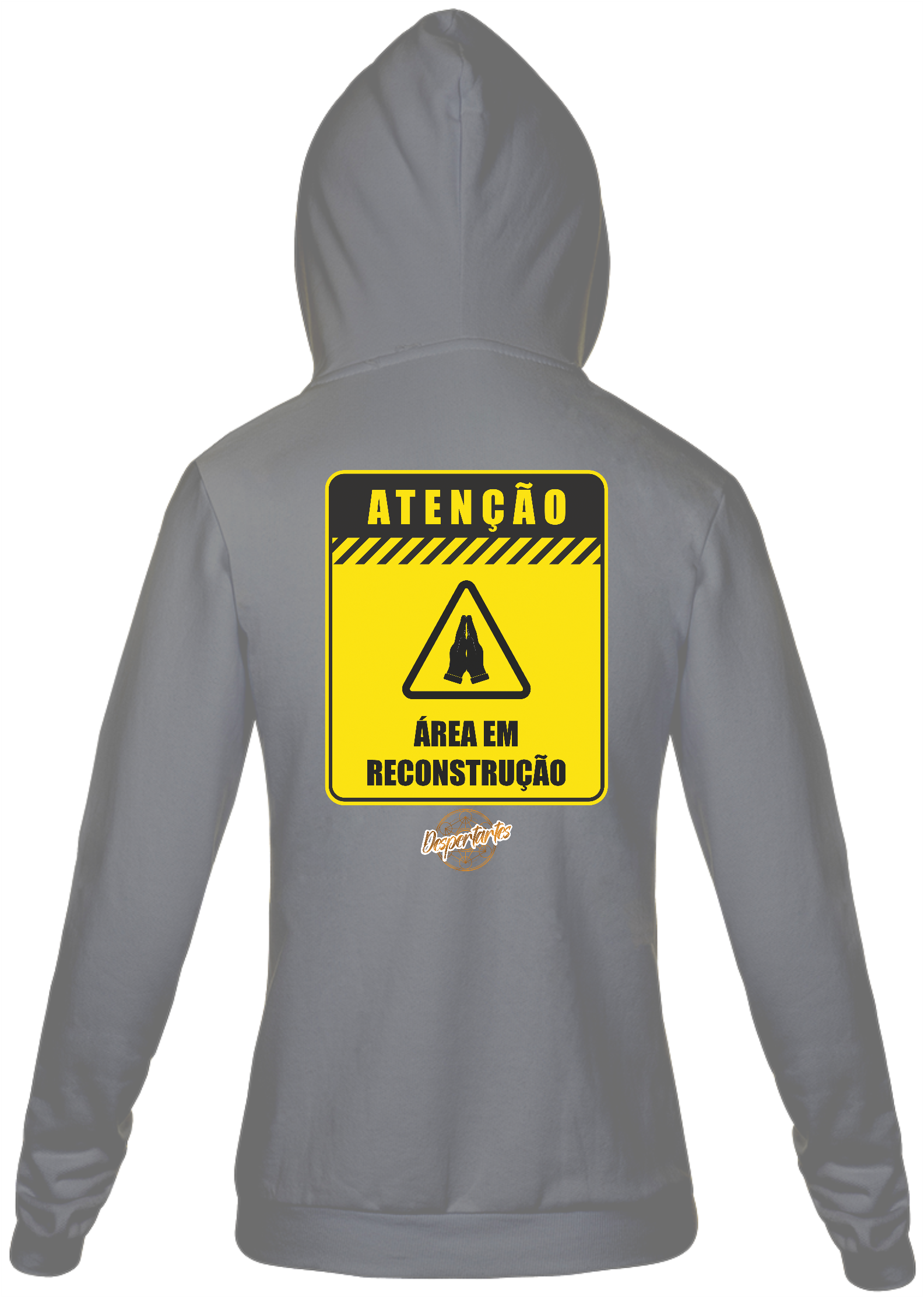 Nome do produto: Área em Reconstrução - Moletom com Zíper Unissex