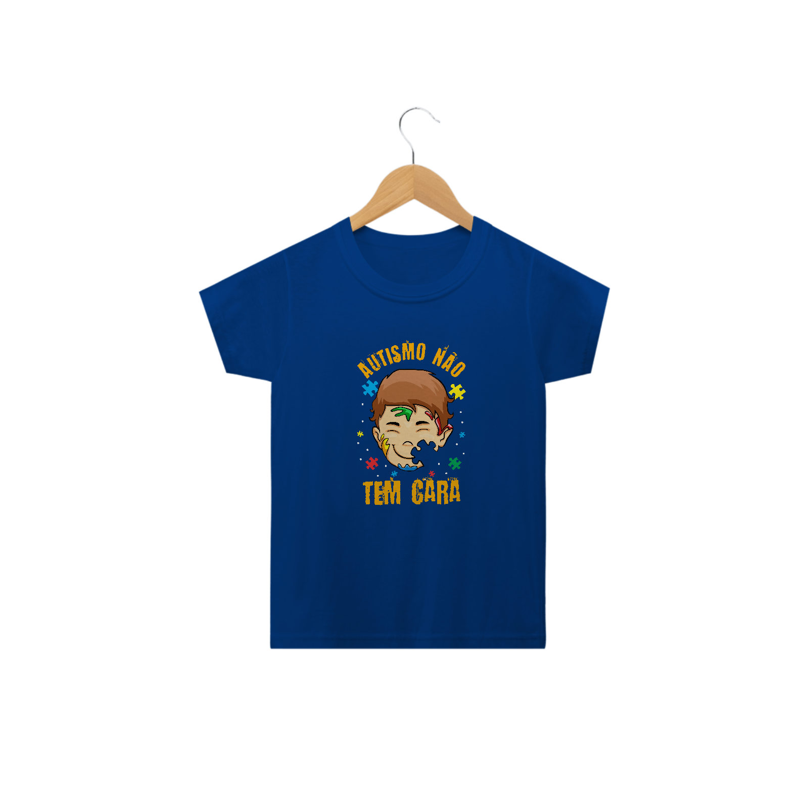 T-shirt Infantil - autismo não tem cara_