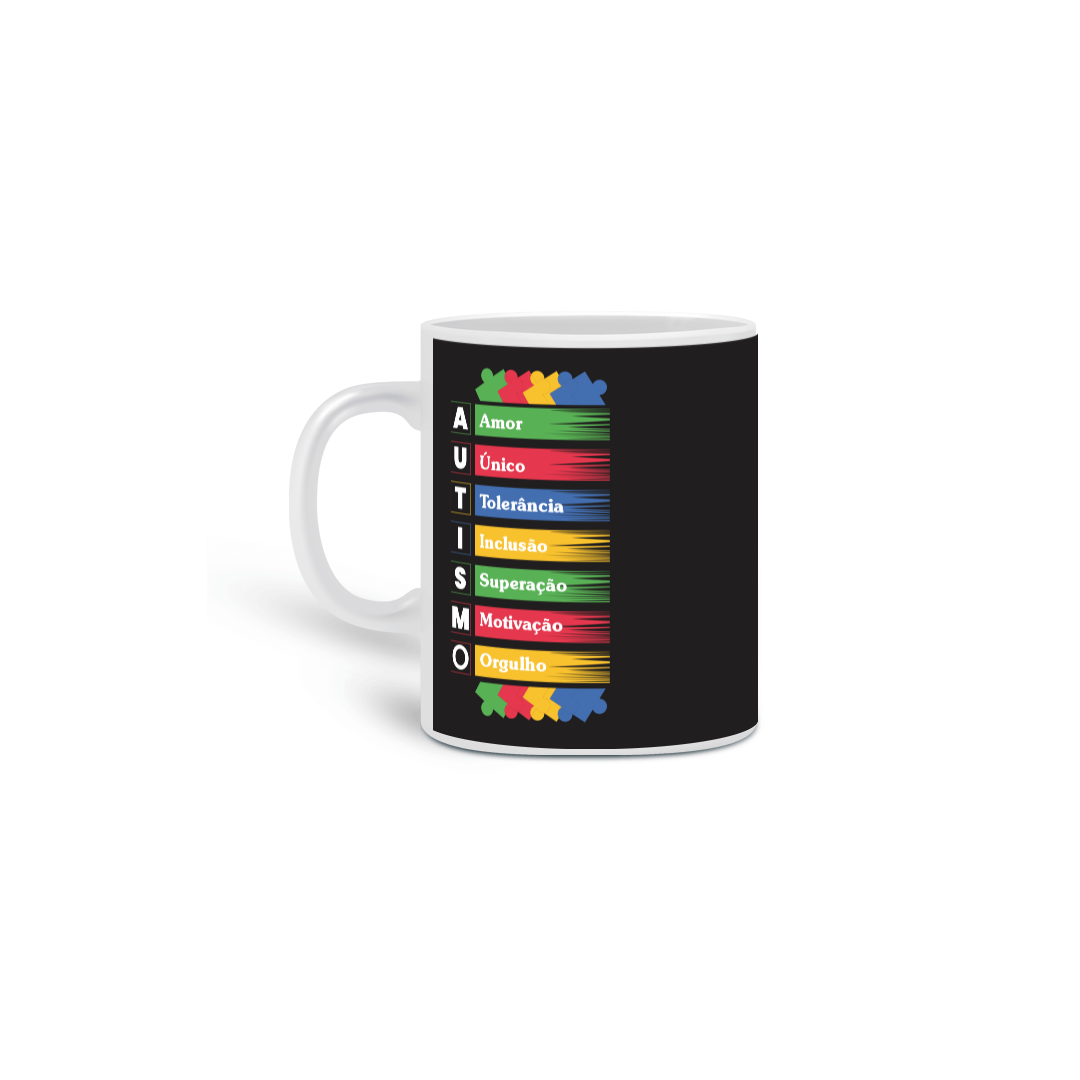 Caneca Clássica (amor, unico, tolerancia, inclusao, superação, motivação, orgulho)