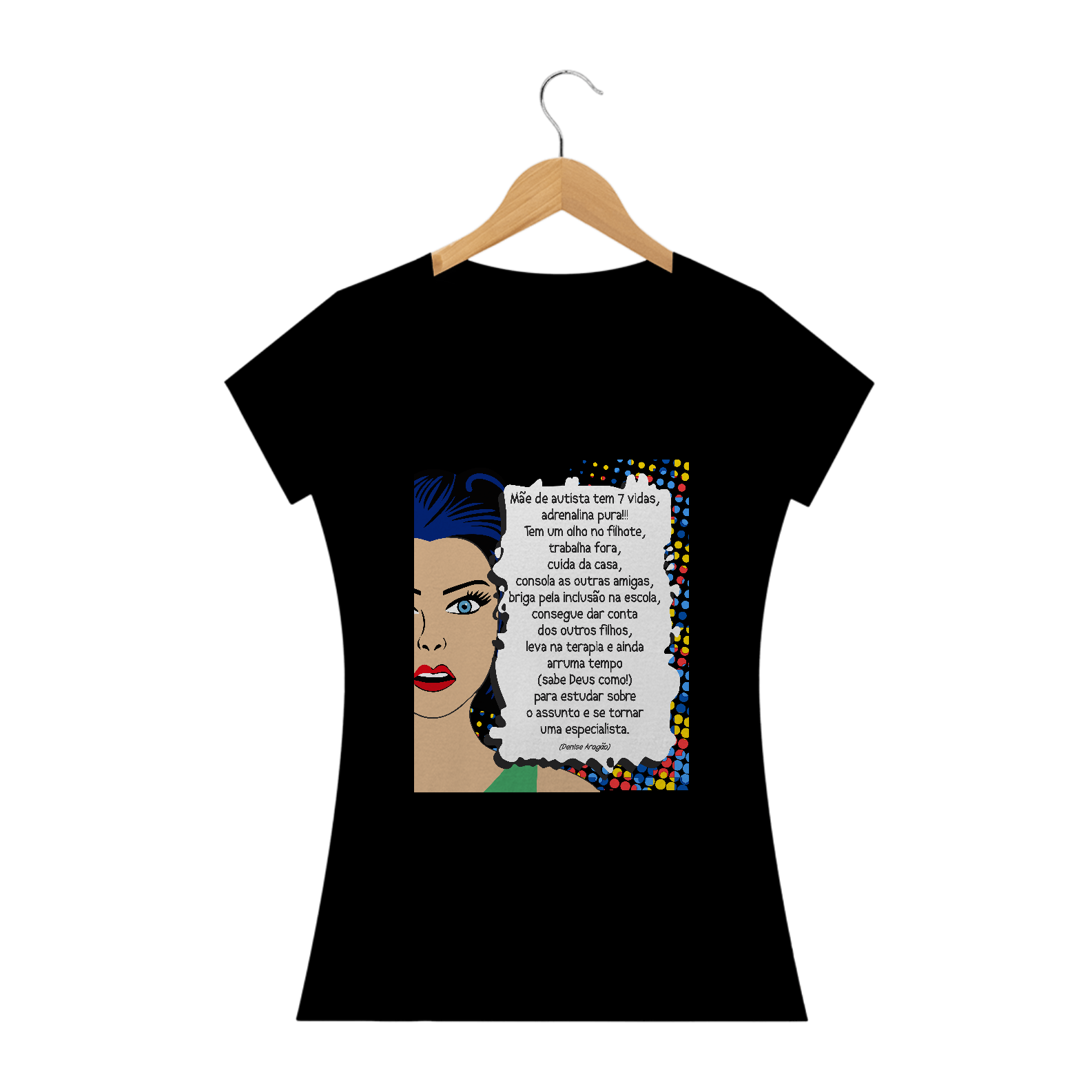 Baby Look - Autismo (Mãe de autista tem 7 vidas)