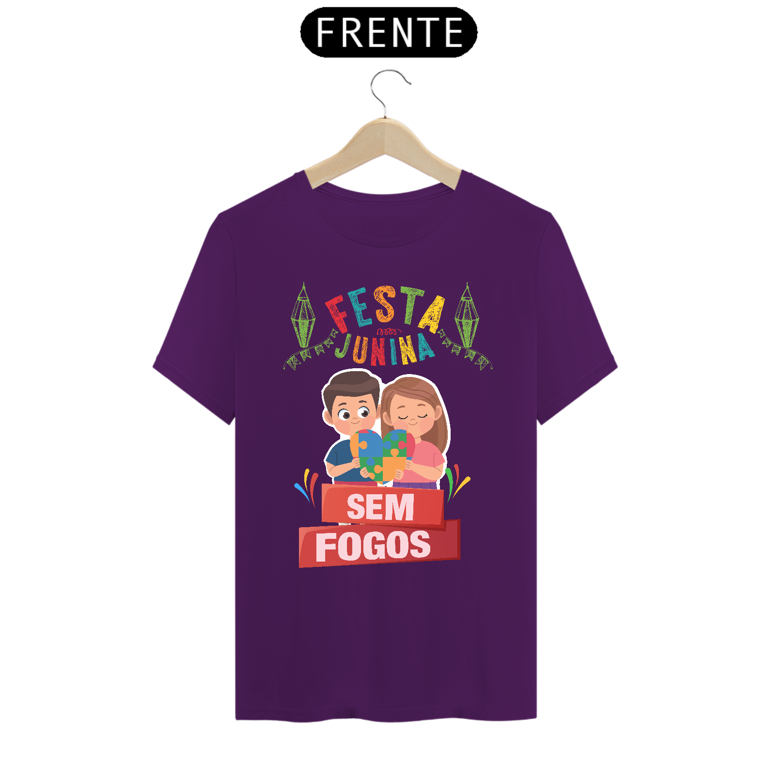 Nome do produto: T-shirt - autismo (festa junina sem fogos)