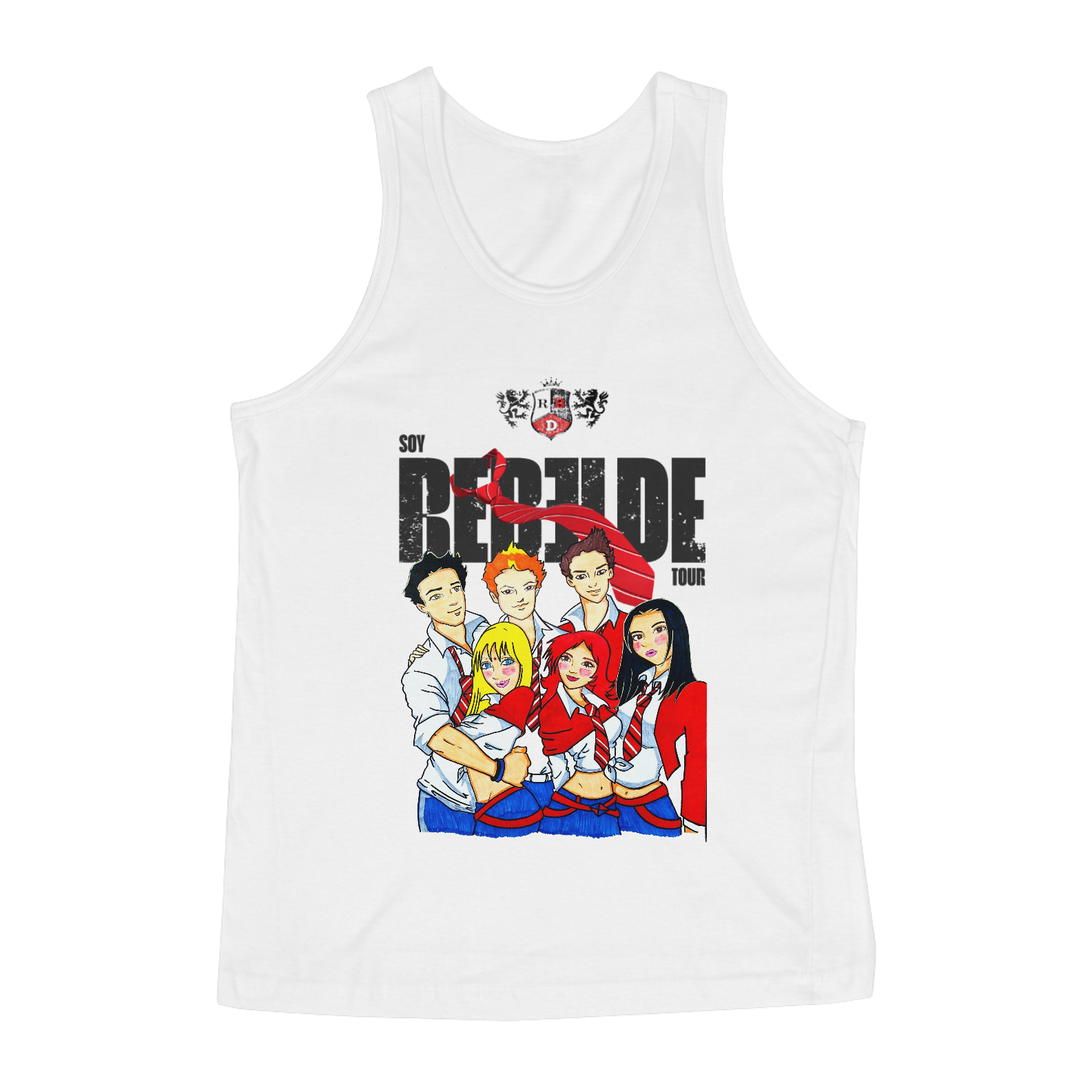 Nome do produto: Regata Masculina Repaginada - Rebelde Tour Inteira