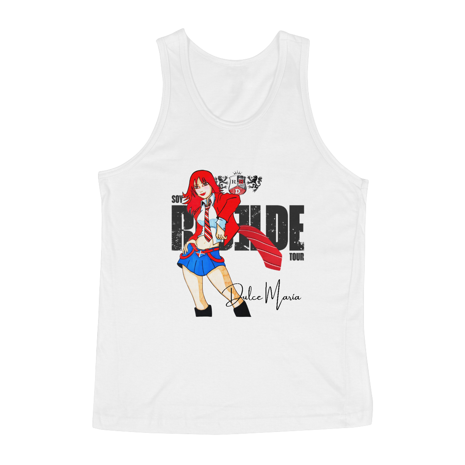 Nome do produto: Regata Masculina - Soy Rebelde Tour Dulce Maria