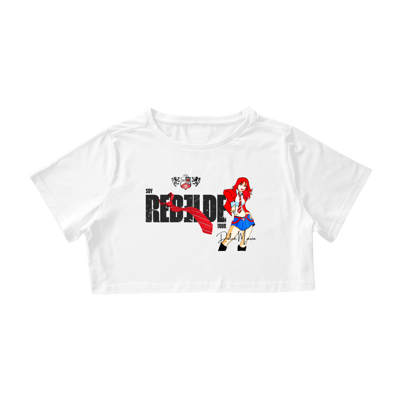 Nome do produto: Cropped Unissex - Soy Rebelde Tour Dulce Maria