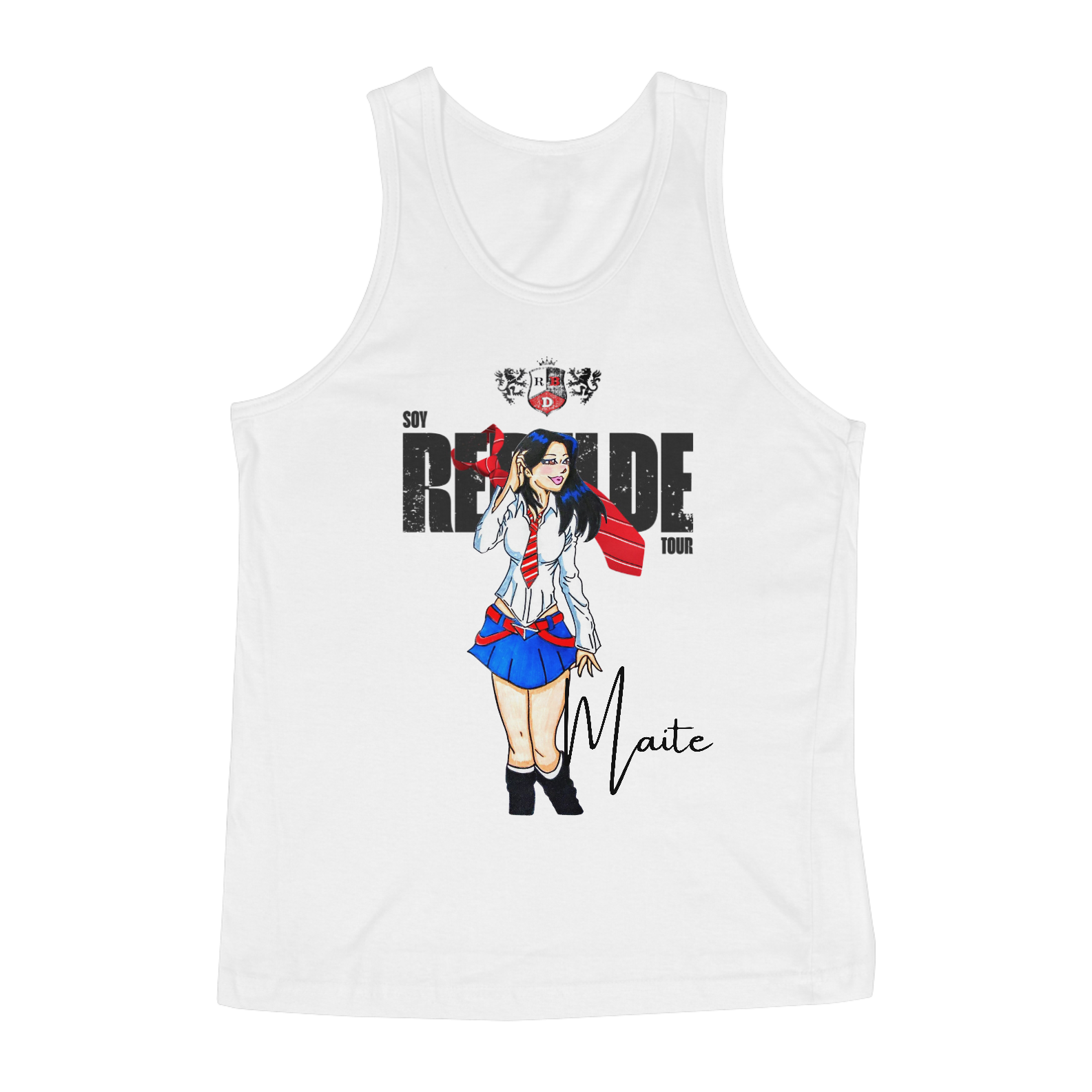 Nome do produto: Regata Masculina - Rebelde Tour Maite