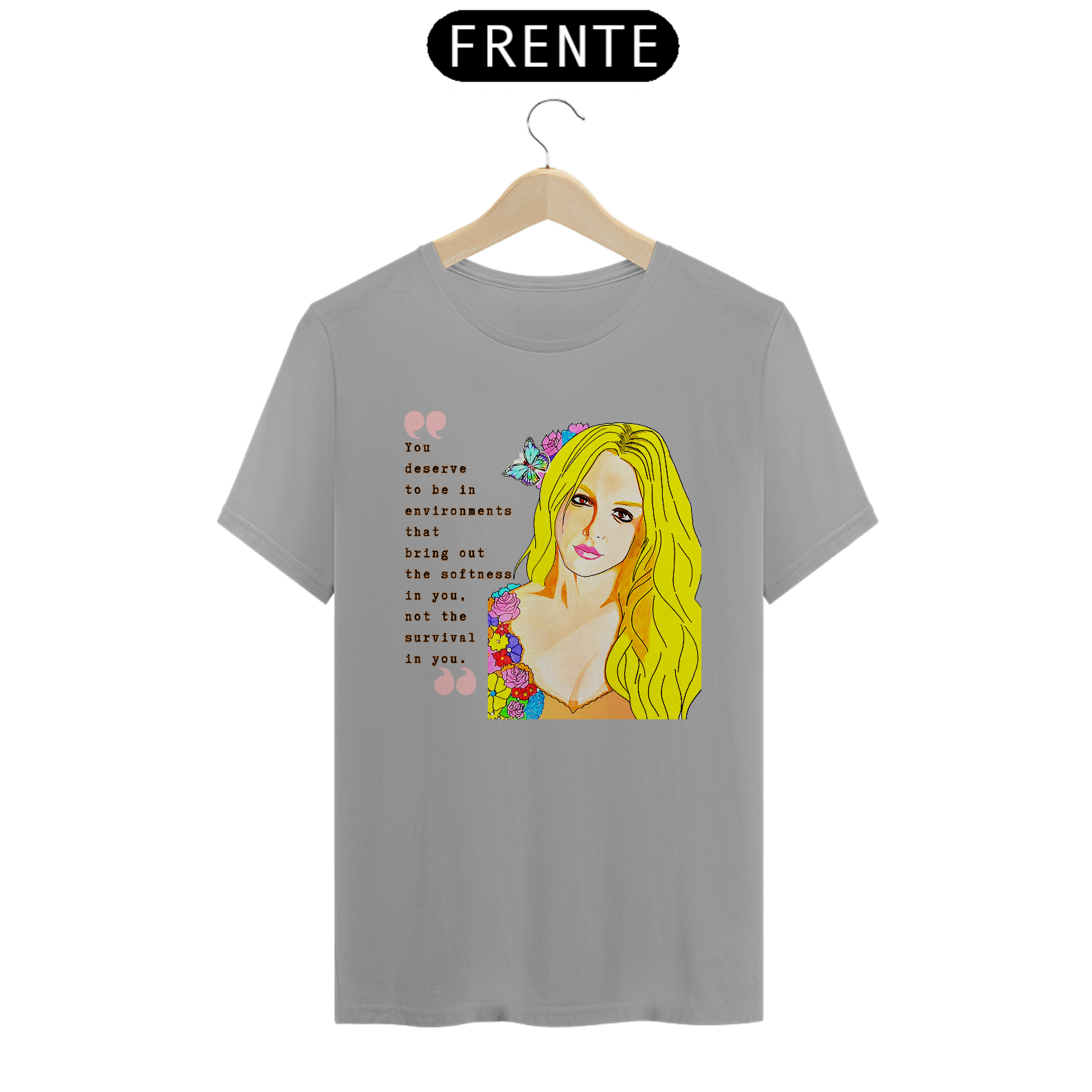 Nome do produto: Camiseta Fandom Quality - Britney and Quote - Cores Claras