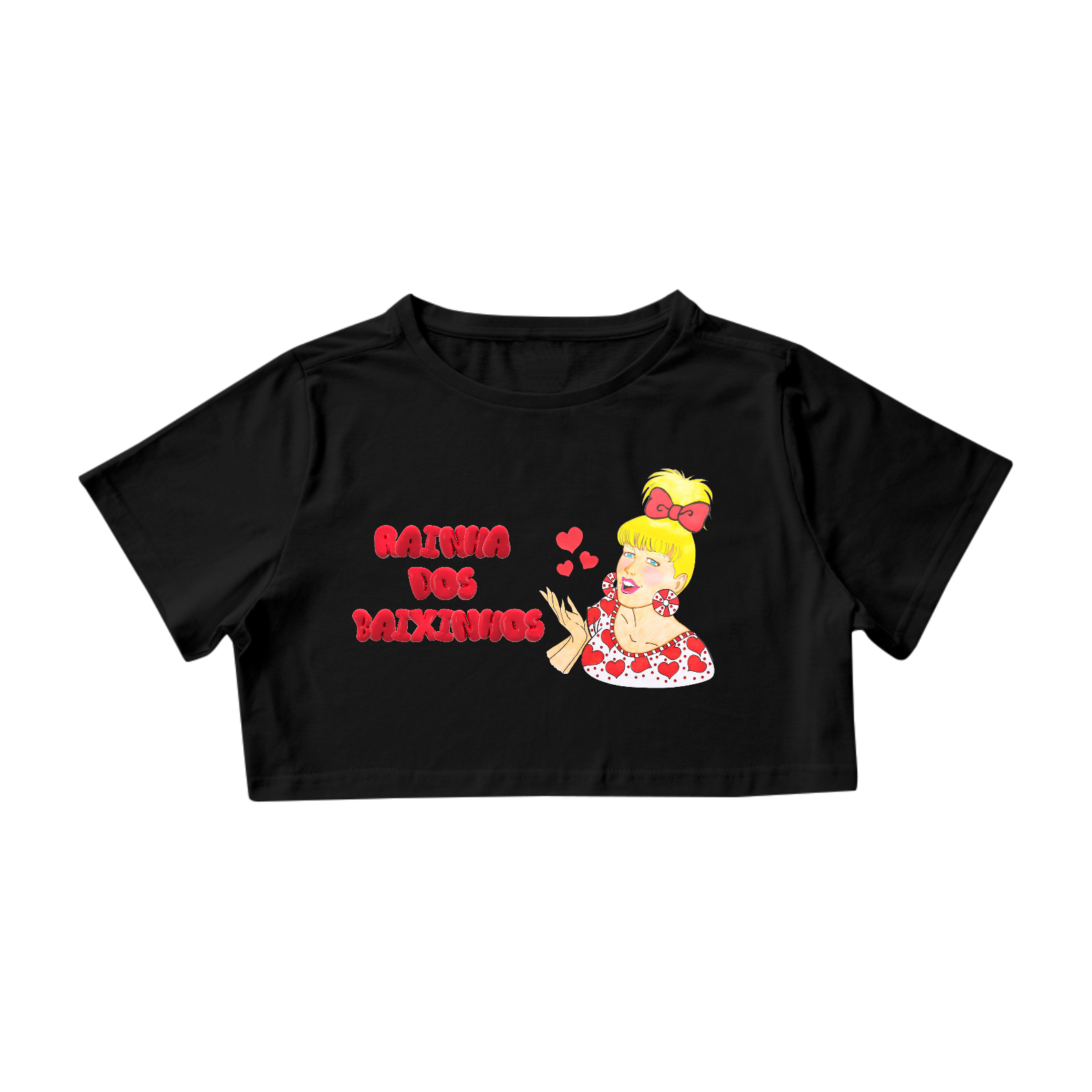 Nome do produto: Cropped Unissex Exclusiva - Rainha Coraxões