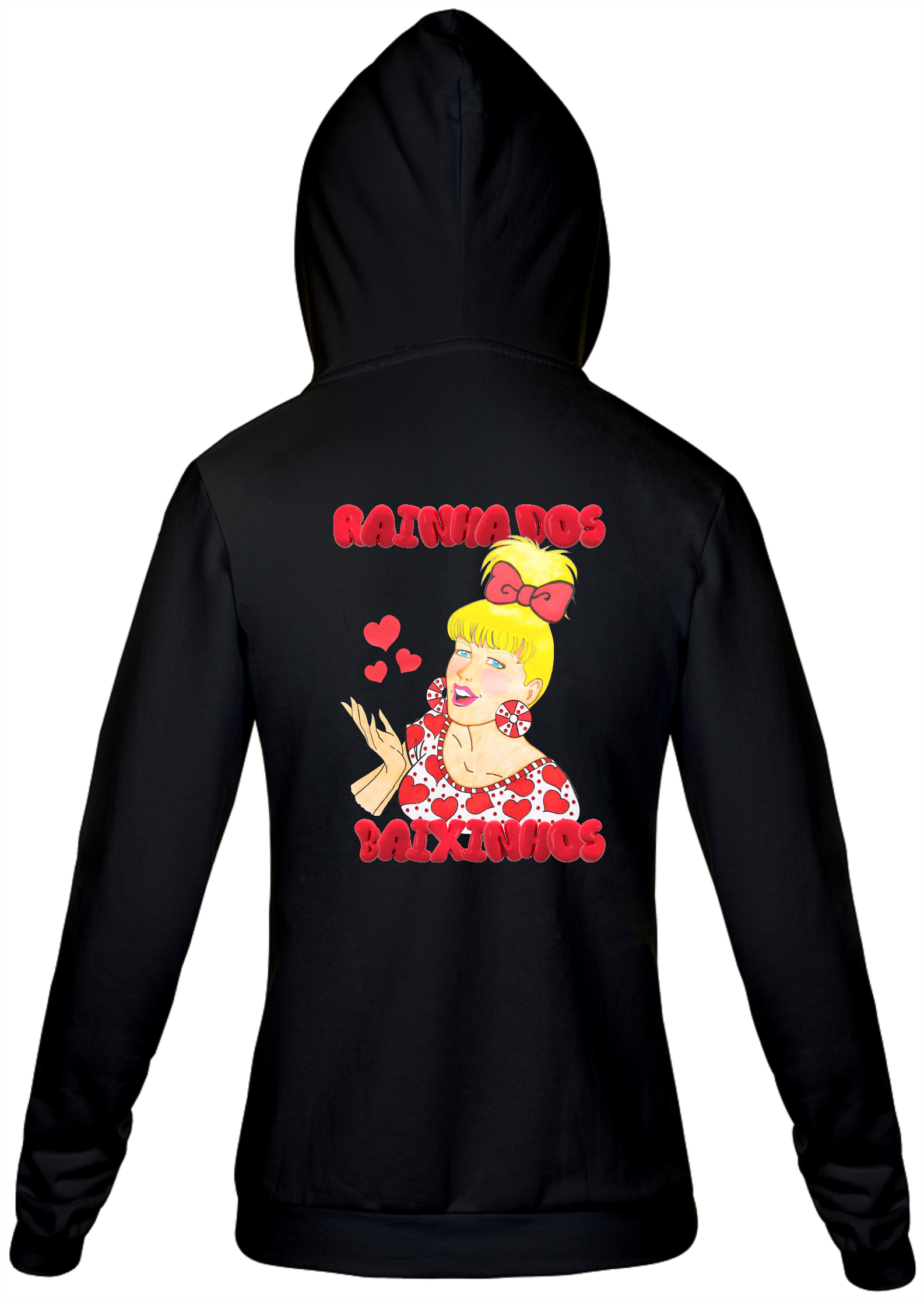 Nome do produto: Moleton Com Zíper e Capuz - Rainha Coraxões