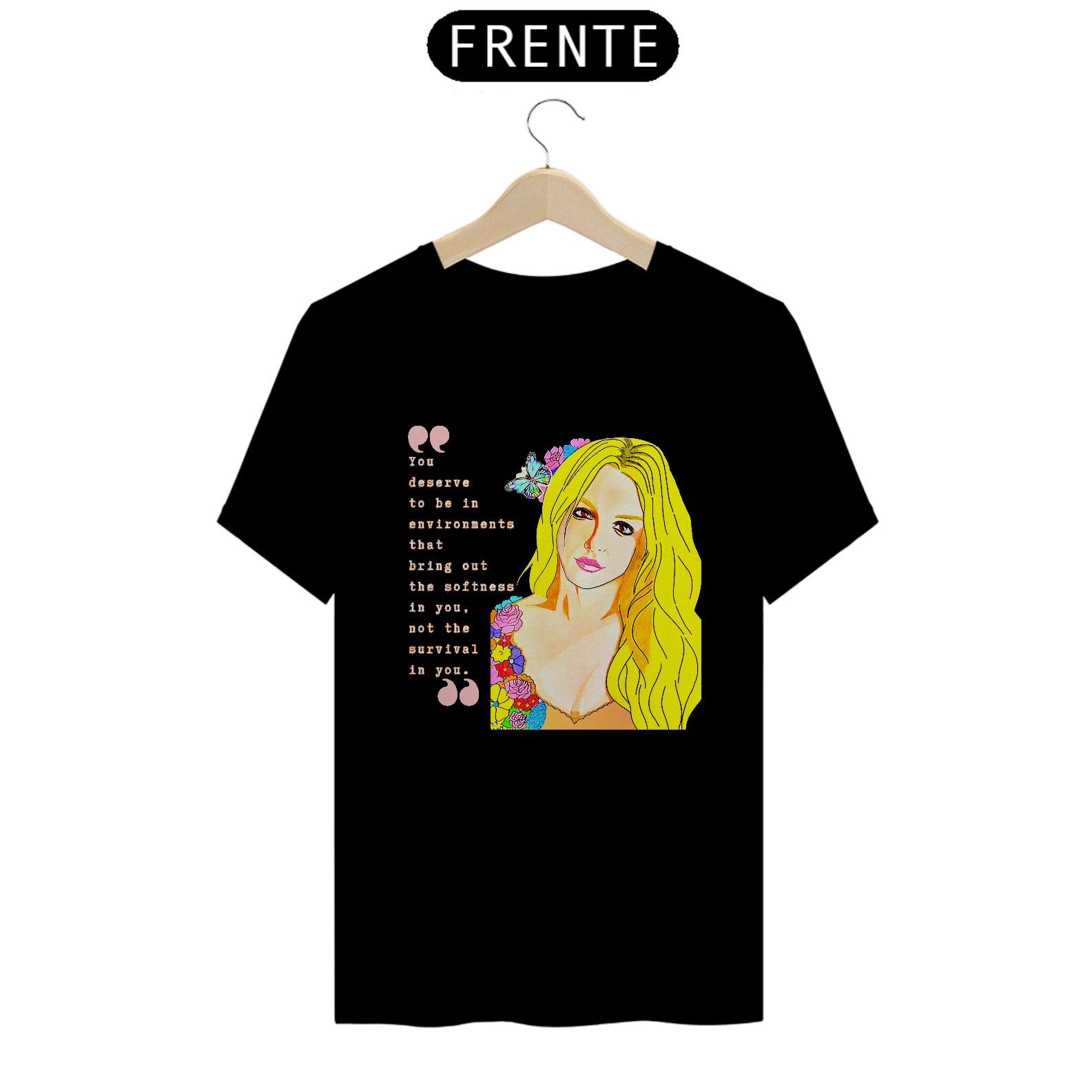 Nome do produto: Camiseta Fandom Quality Exclusiva- Britney and Quote - Preta, Azul-marinho e Vinho