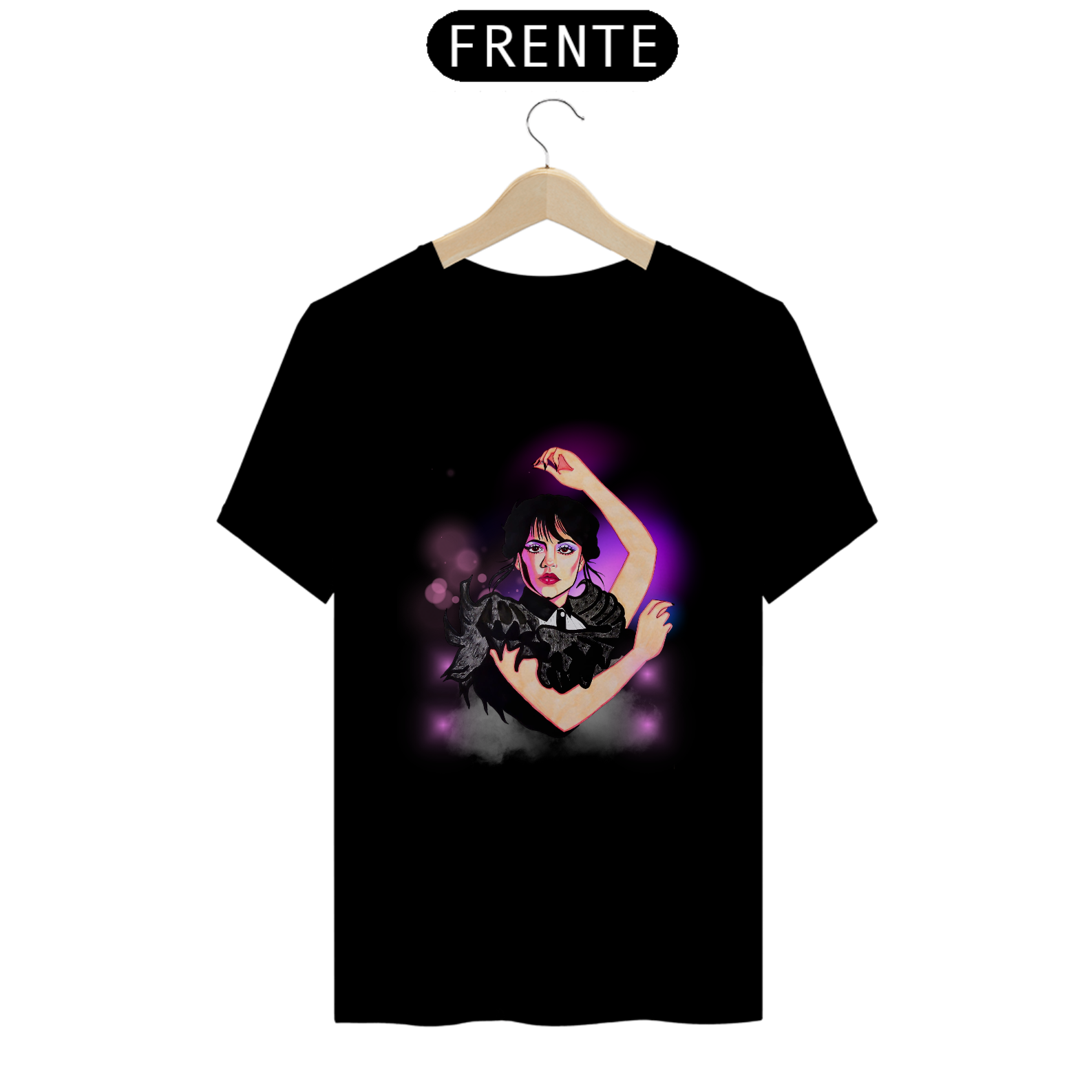 Nome do produto: Camiseta Fandom Exclusiva - Wandinha dançando