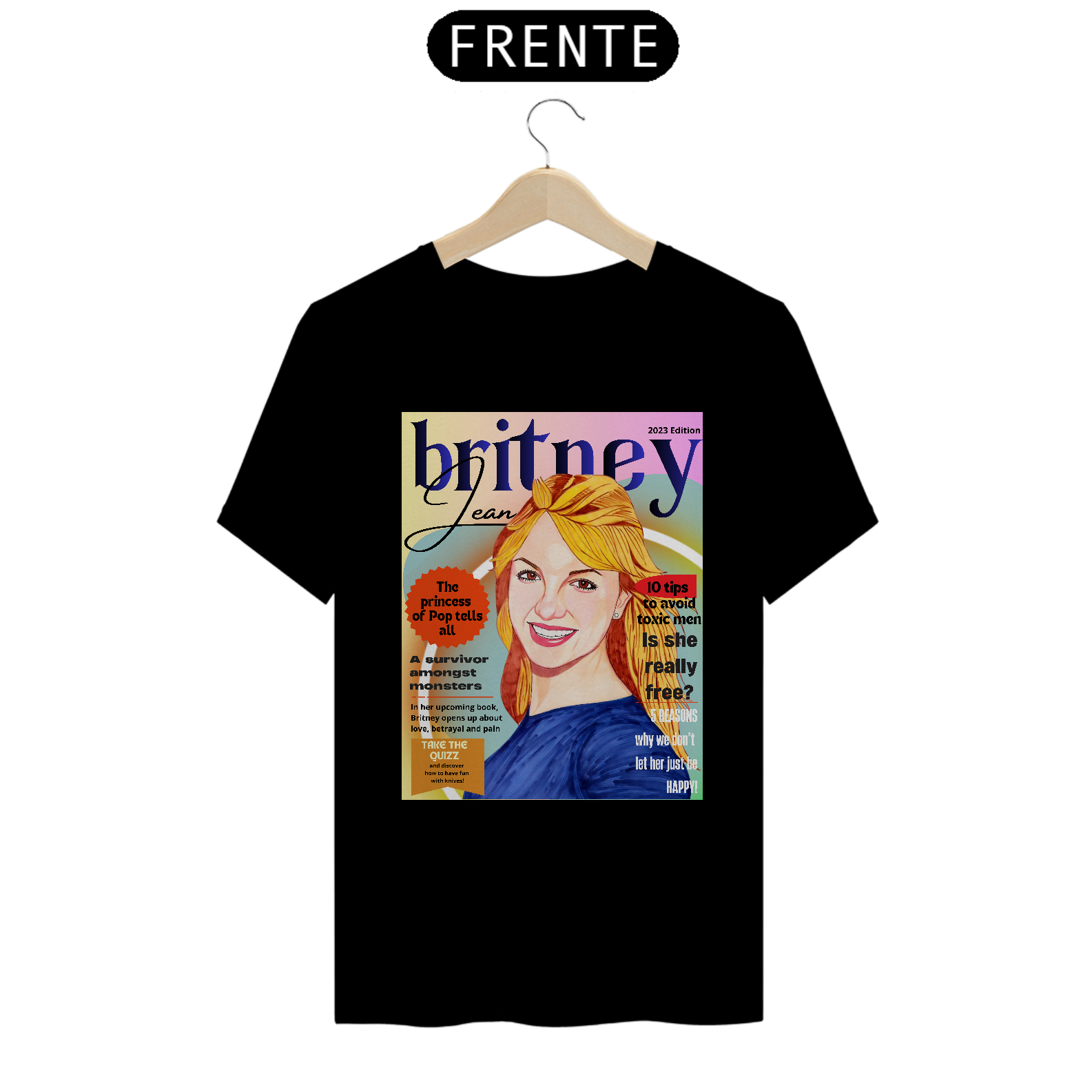 Nome do produto: Camiseta Fandom EXCLUSIVA - Britney - Magazine Cover