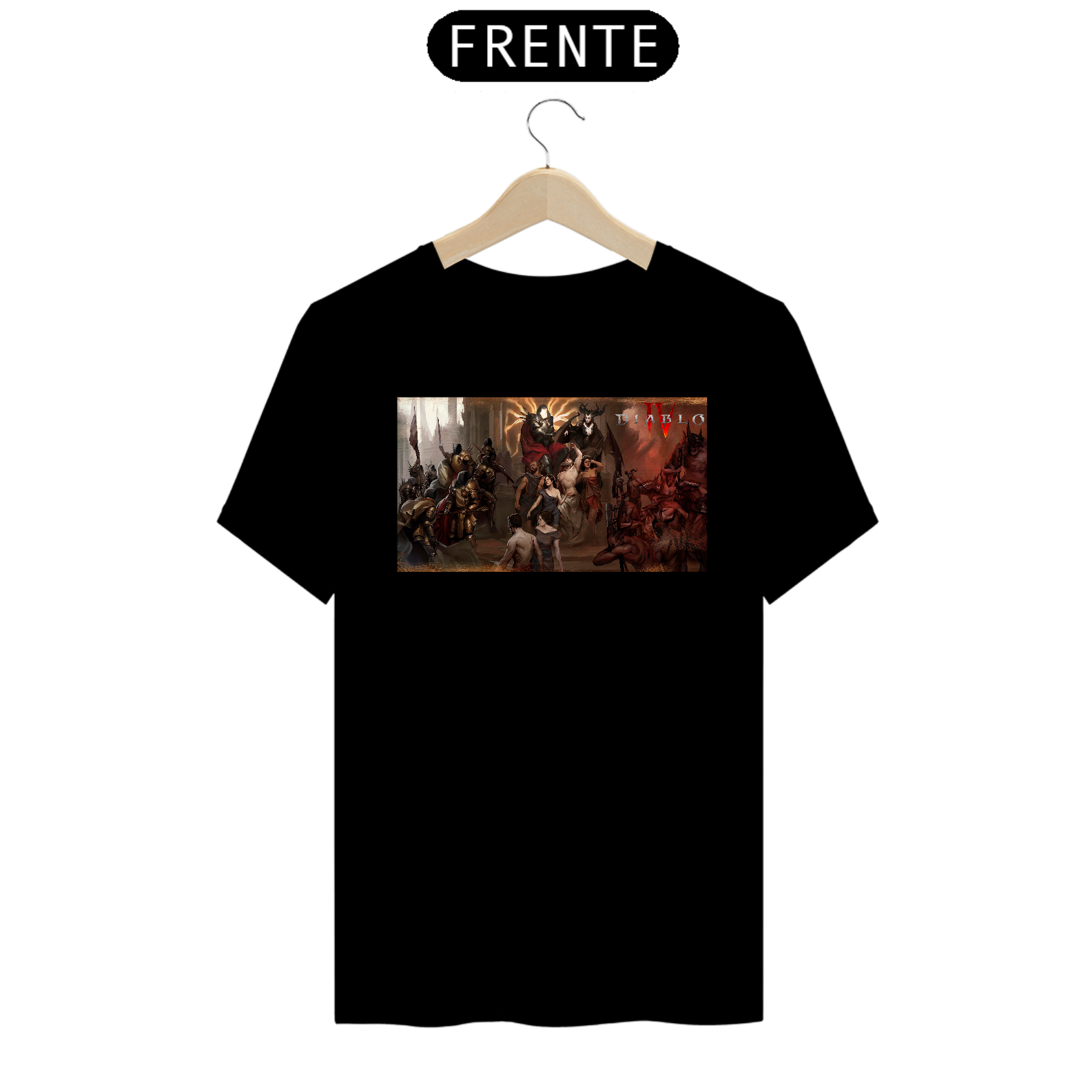 Nome do produto: Camiseta Diablo IV Lilith e Inarius