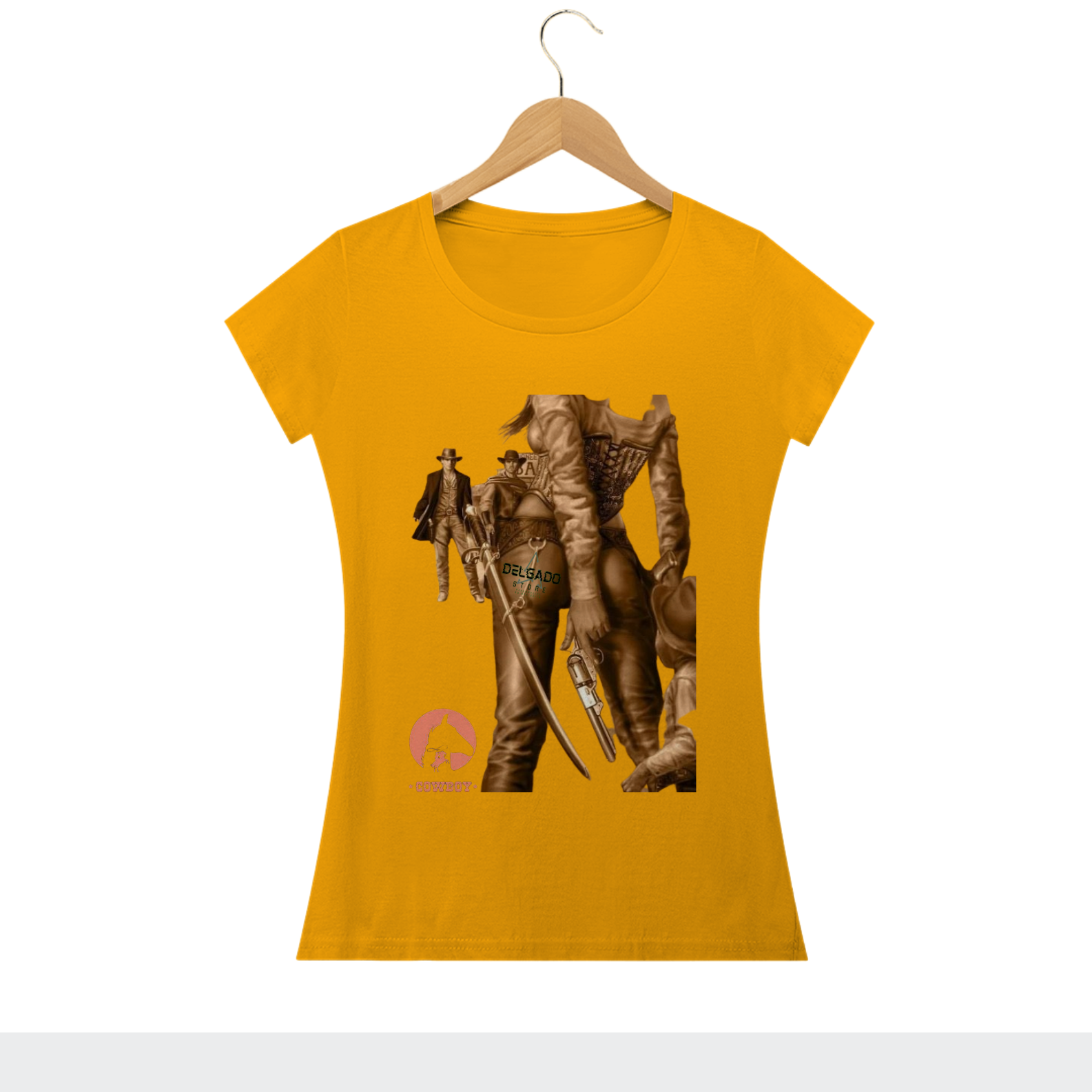 Nome do produto: CAMISA FEMININA A PISTOLEIRA DO VELHO OEST 