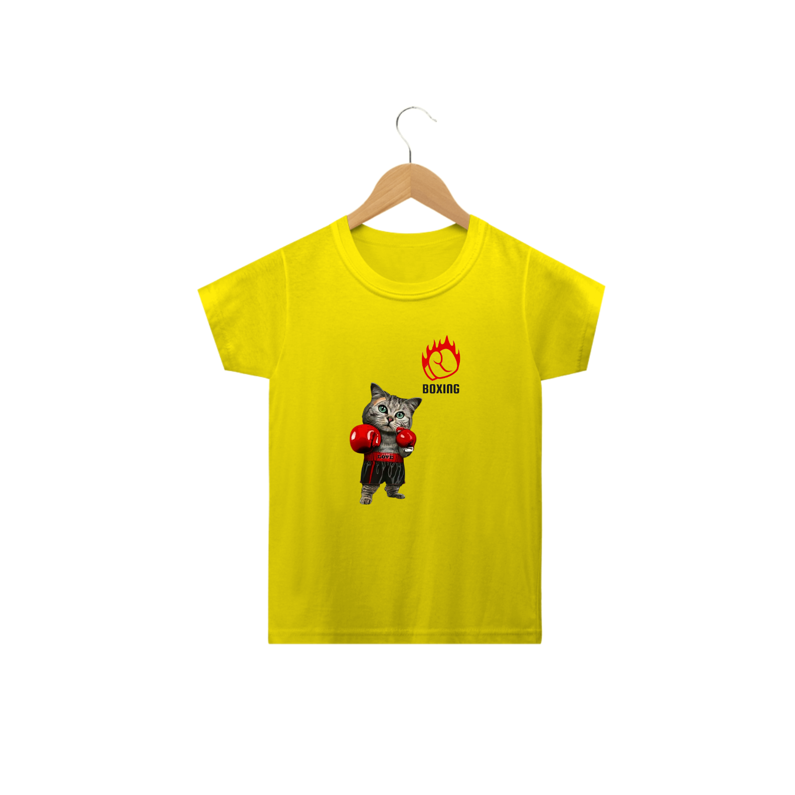 Nome do produto: CAMISA INFANTIL GATO BOXING (10 a 14)