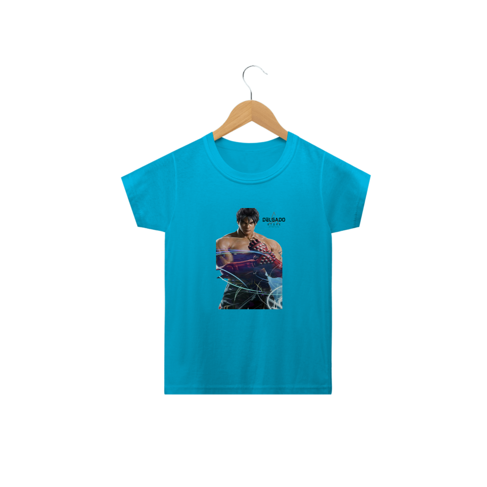 Nome do produto: CAMISA INFANTIL JIN KAZAMA BETA (10 A 14)