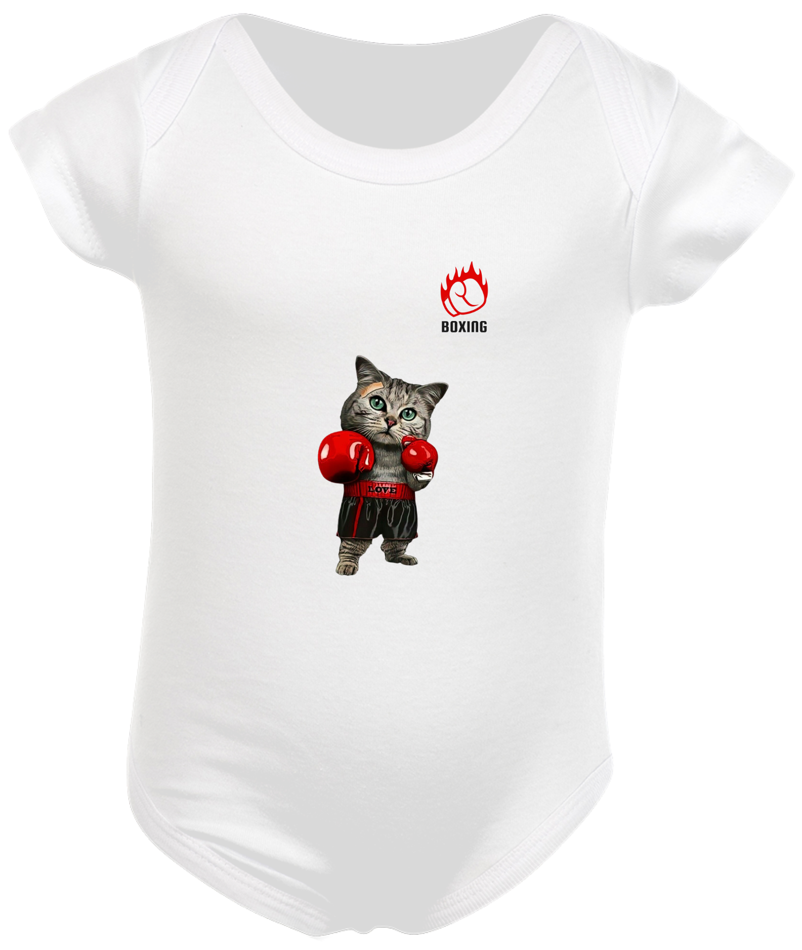 Nome do produto: CAMISA INFANTIL GATO BOXING (2 A 8)
