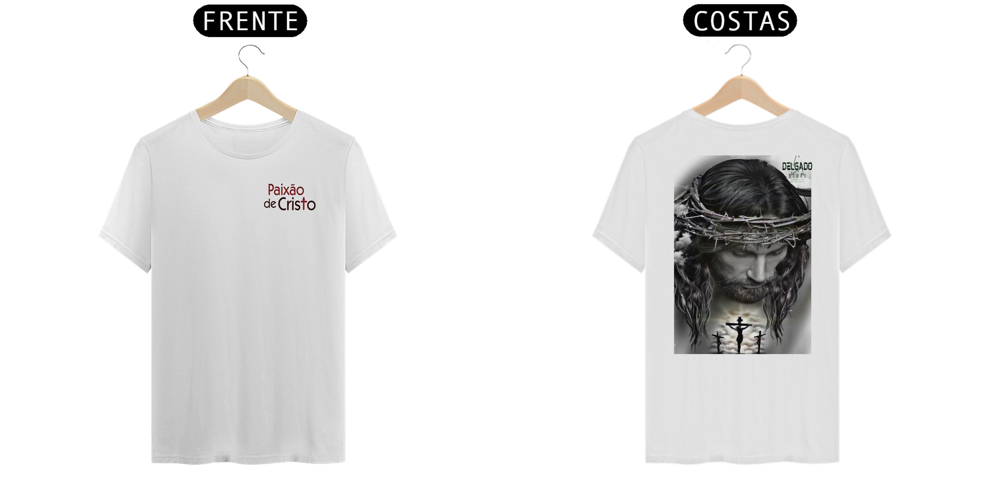 Nome do produto: CAMISA MASCULINA A PAIXÃO DE CRISTO