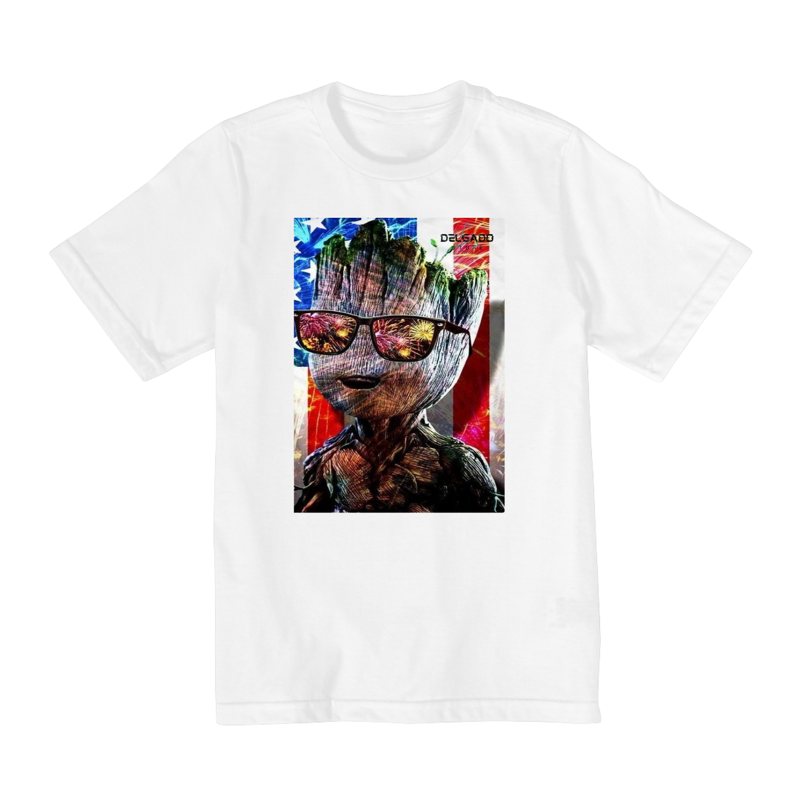 Nome do produto: CAMISA PERSONALIZADA GROOT USA STORE (10 A 14)