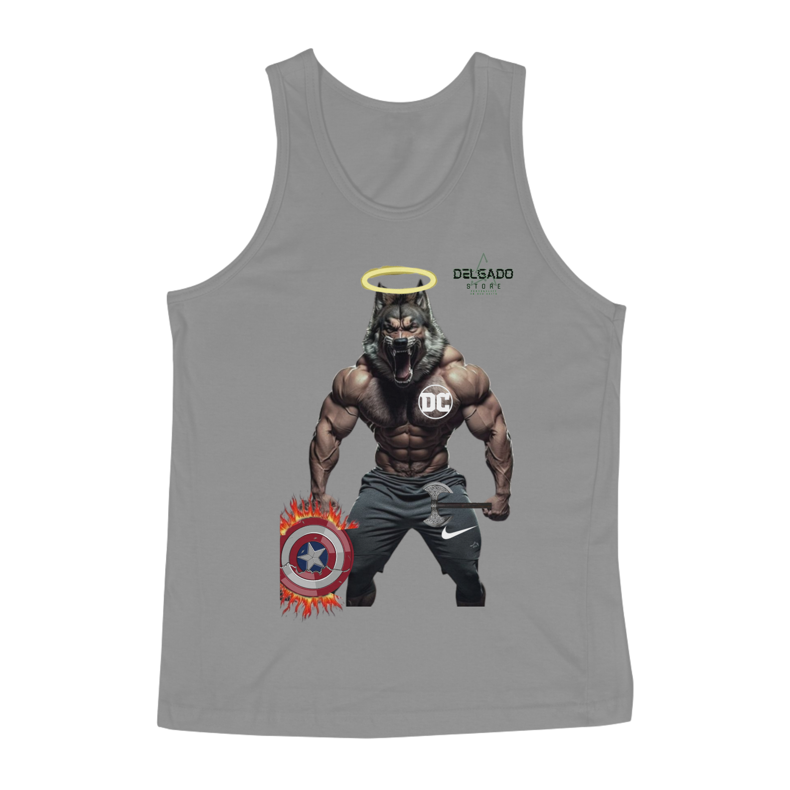 Nome do produto: REGATA MASCULINA LOBO SINISTRO