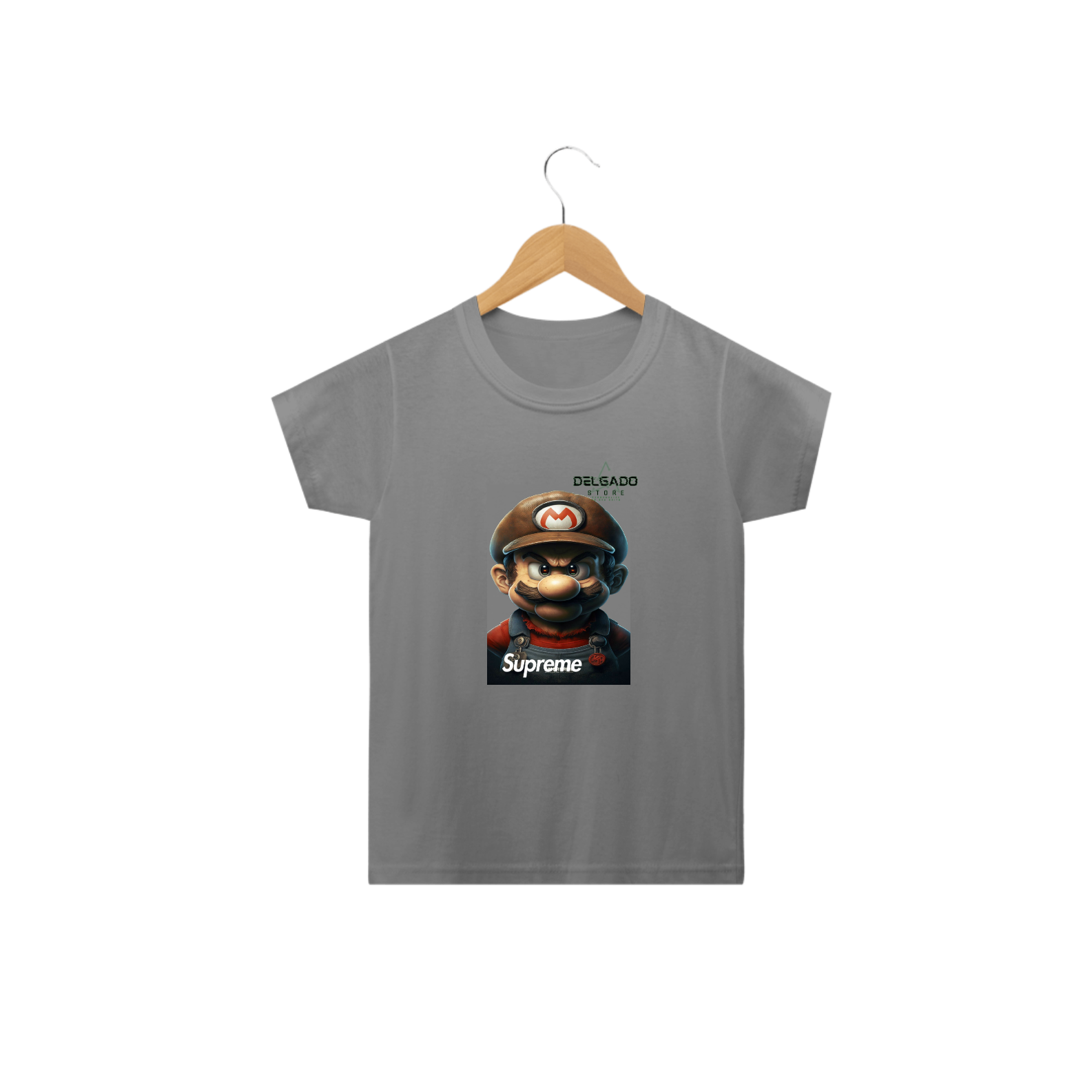Nome do produto: CAMISA INFANTIL DARK MARIO BROS (10 A 14)