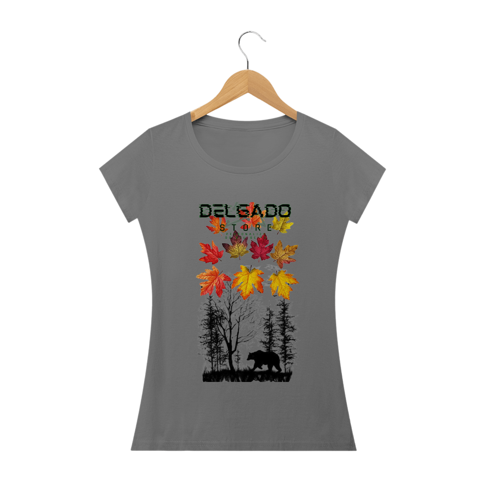 Nome do produto: CAMISA FEMININA FLORESTA NEGRA NA PRIMAVERA