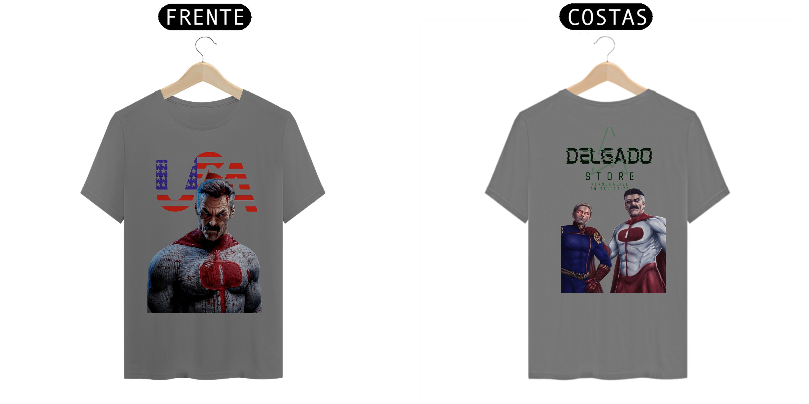 Nome do produto: CAMISA MASCULINA DELGADO STORE OMINI MAN E CAPITÃO PATRIA 