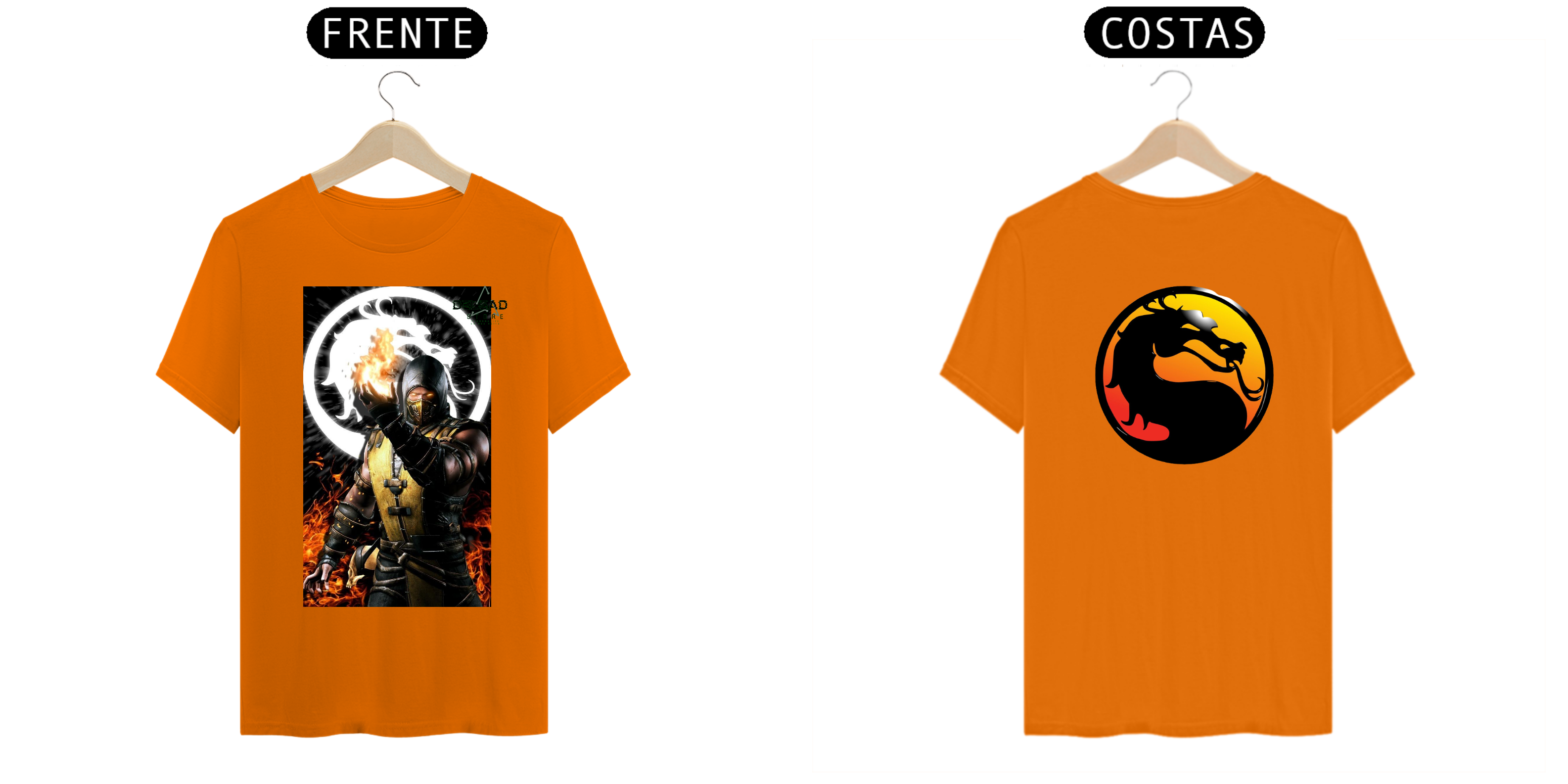 Nome do produto: CAMISA MASCULINA SCORPION MORTAL KOMBAT 