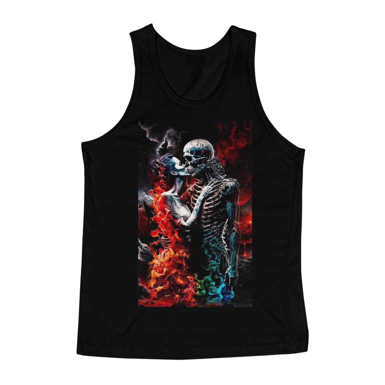 Nome do produto: REGATA MASCULINA CAVEIRA E A MORTE