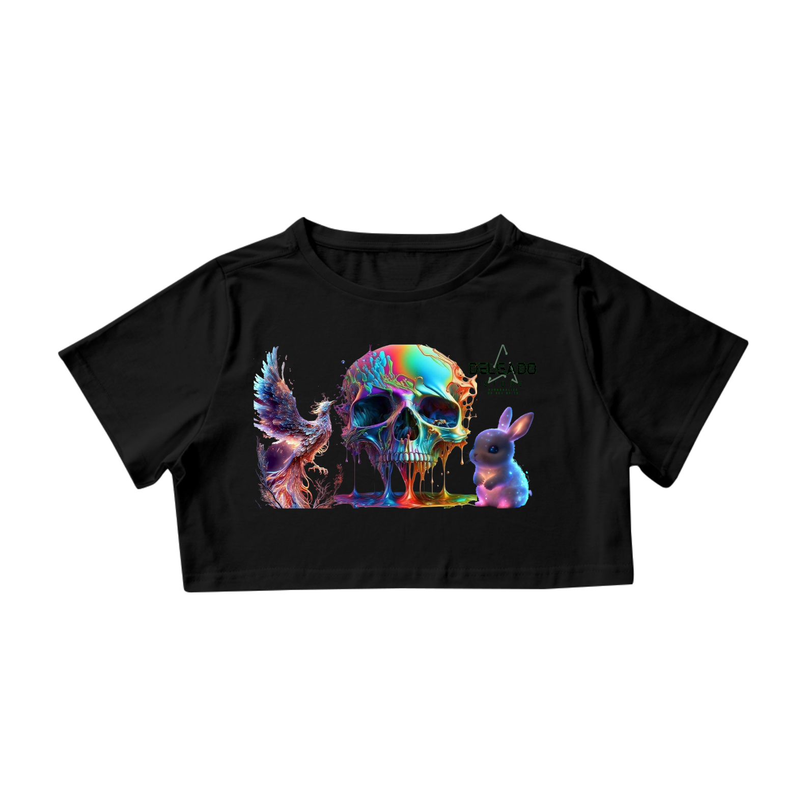 Nome do produto: Camisa Feminina da Caveira Sinistra