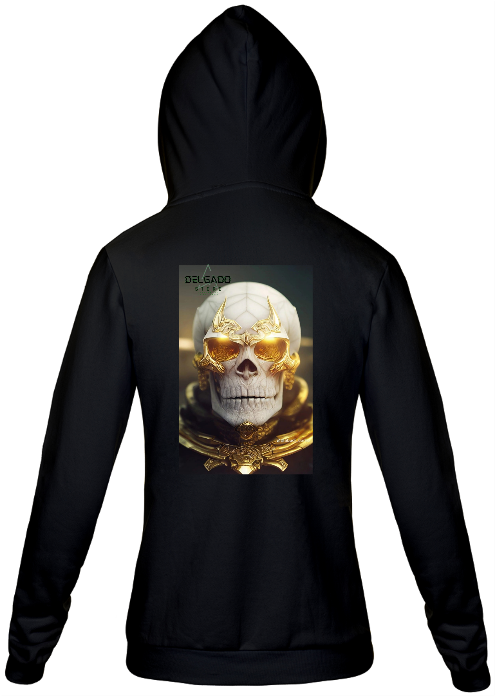 Nome do produto: MOLETOM UNISSEX CAVEIRA BRANCA