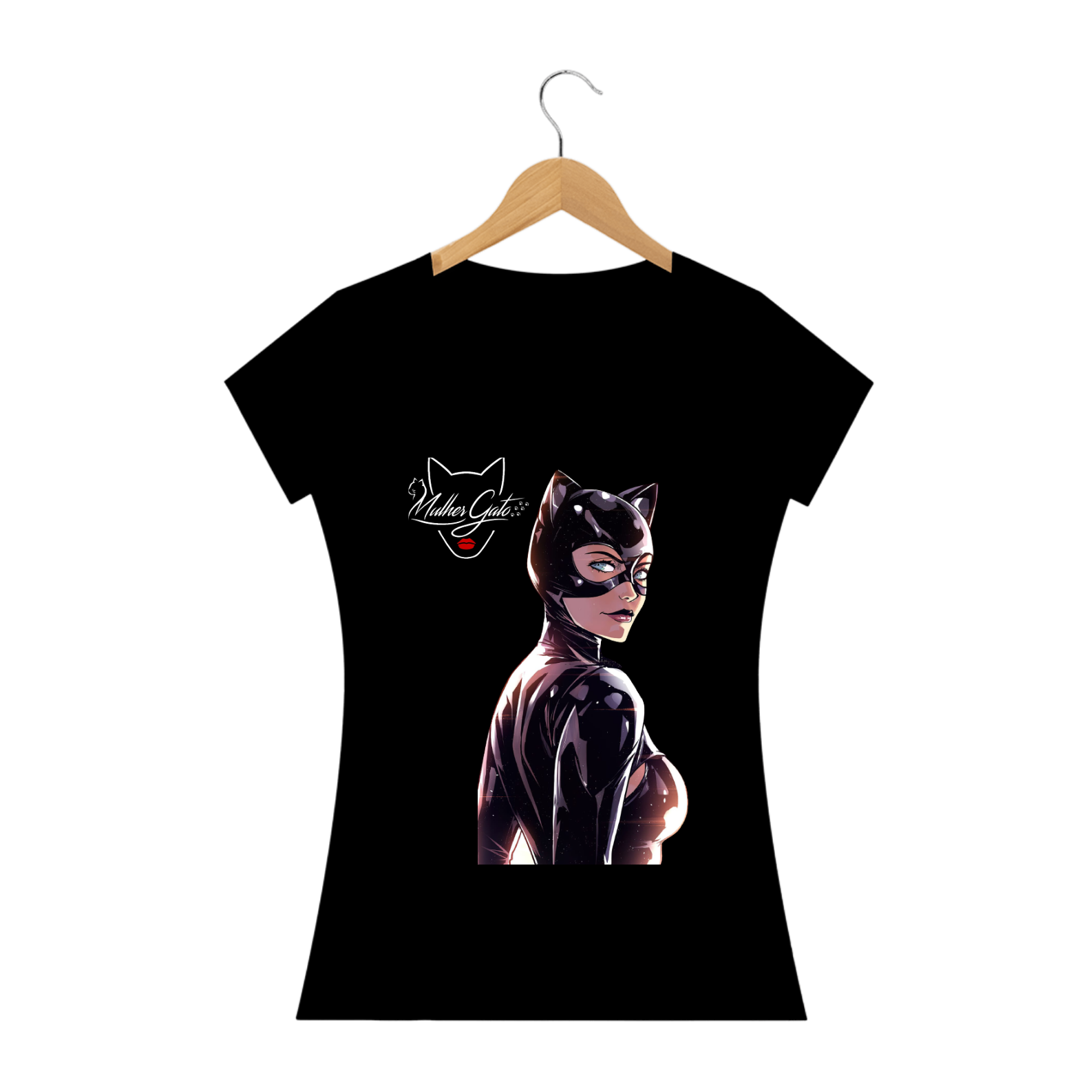 Nome do produto: CAMISA FEMININA MULHER GATO