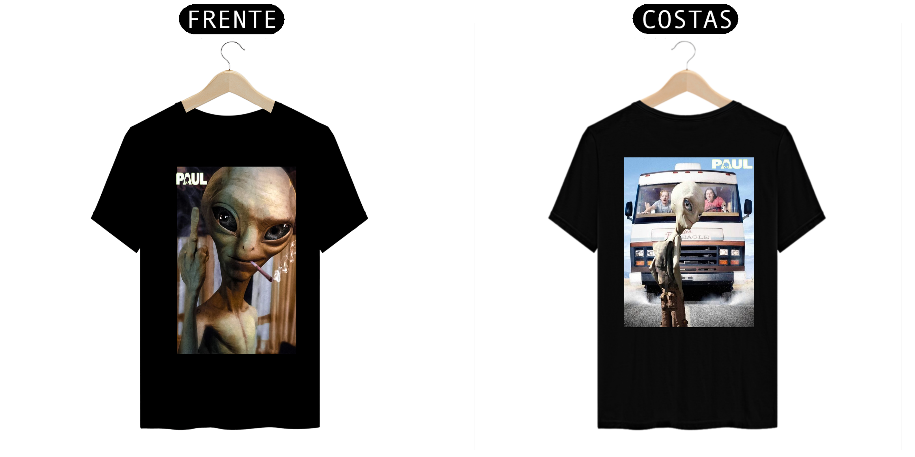 Nome do produto: CAMISA MASCULINA PAUL O ALIEN IN FUGITIVO