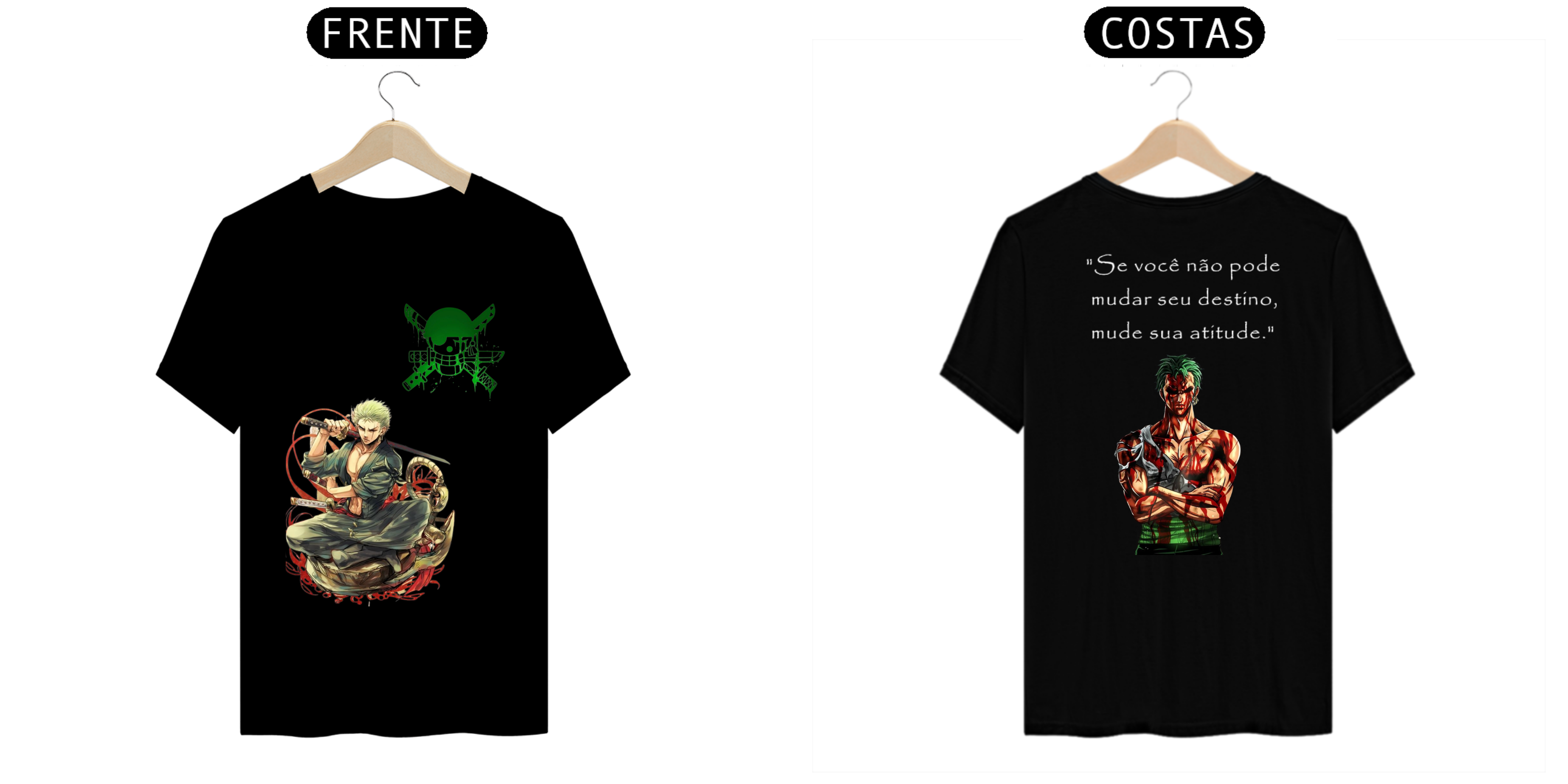 Nome do produto: CAMISA MASCULINA RORONOA ZORO ALFA