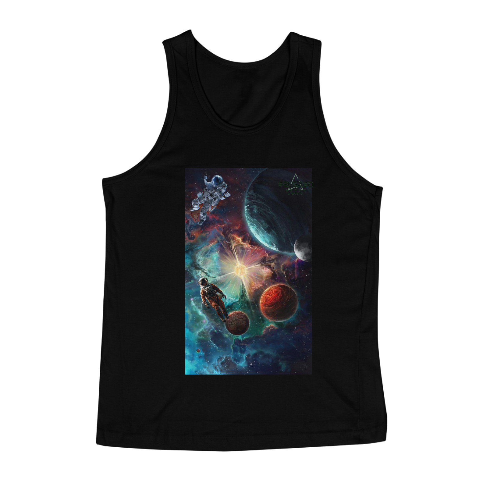 Nome do produto: REGATA MASCULINA PERDIDOS NO ESPAÇO