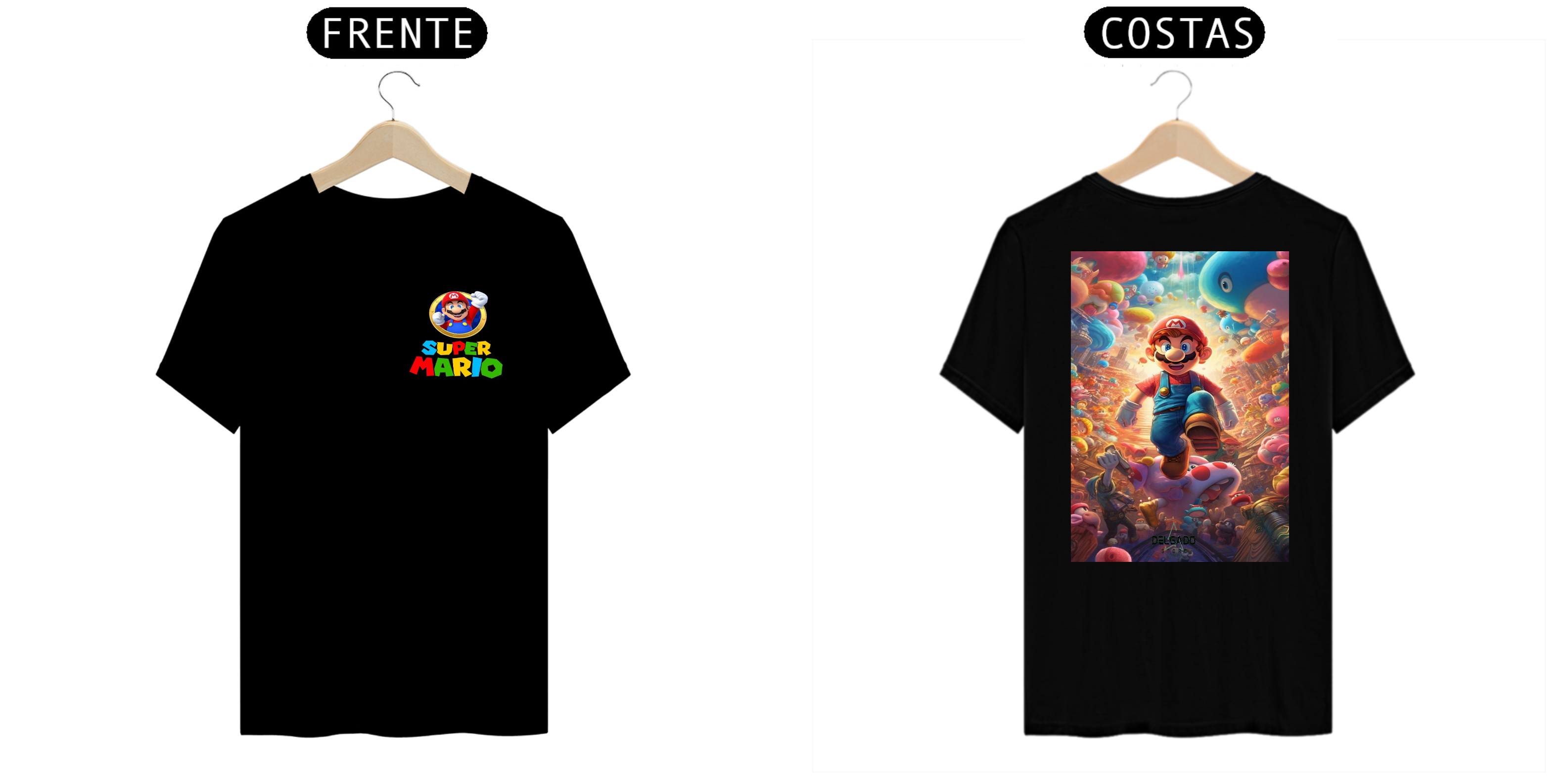 Nome do produto: CAMISA MASCULINA SUPER MARIO BROS