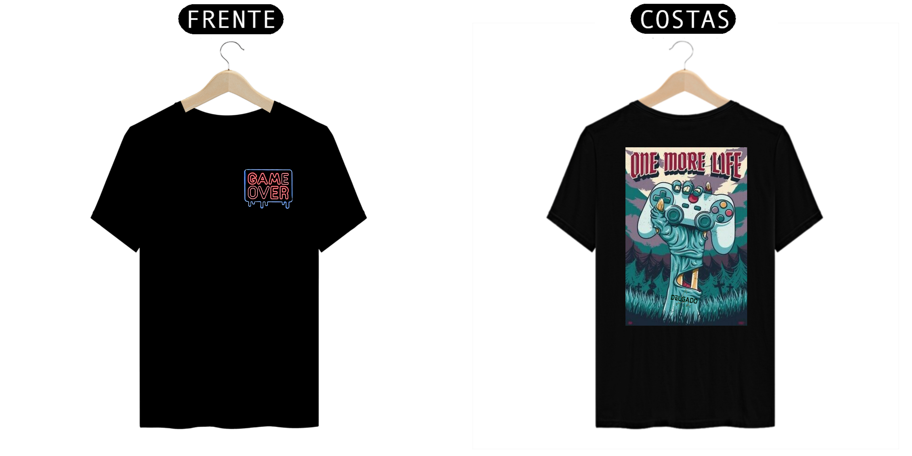 Nome do produto: CAMISA PERSONALIZADA GAME OVER 