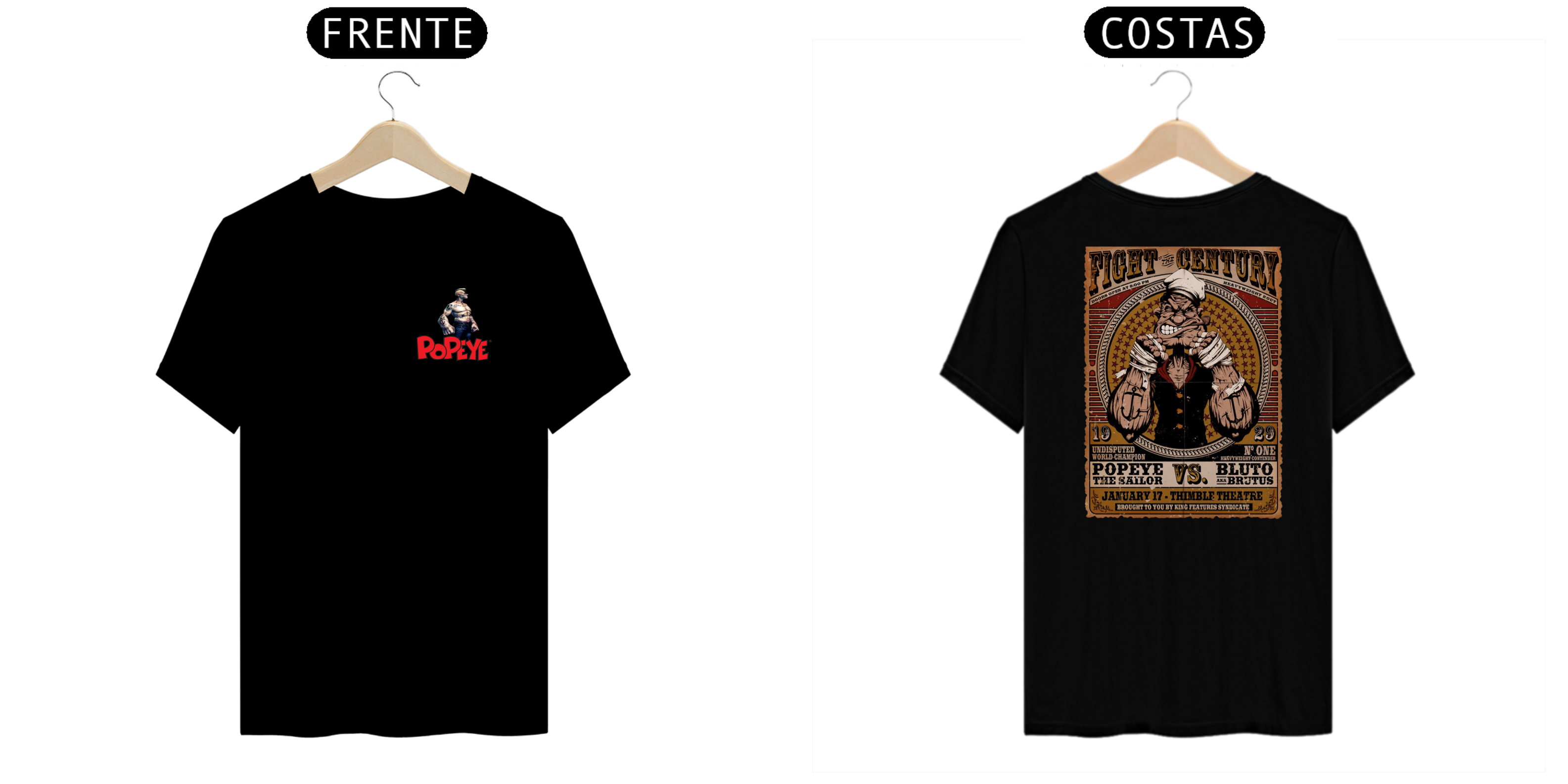 Nome do produto: CAMISA MASCULINA POPEYE SINISTRO