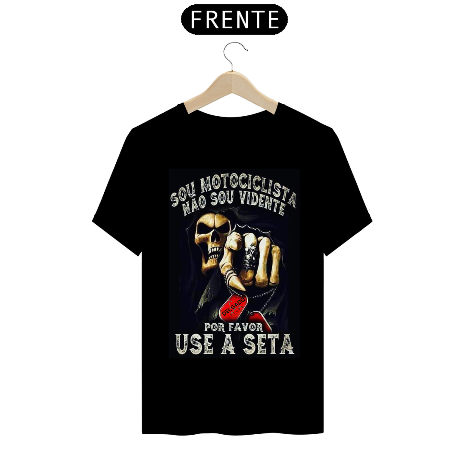 Nome do produto: CAMISA PERSONALIZADA MOTOQUEIRO SINISTRO  